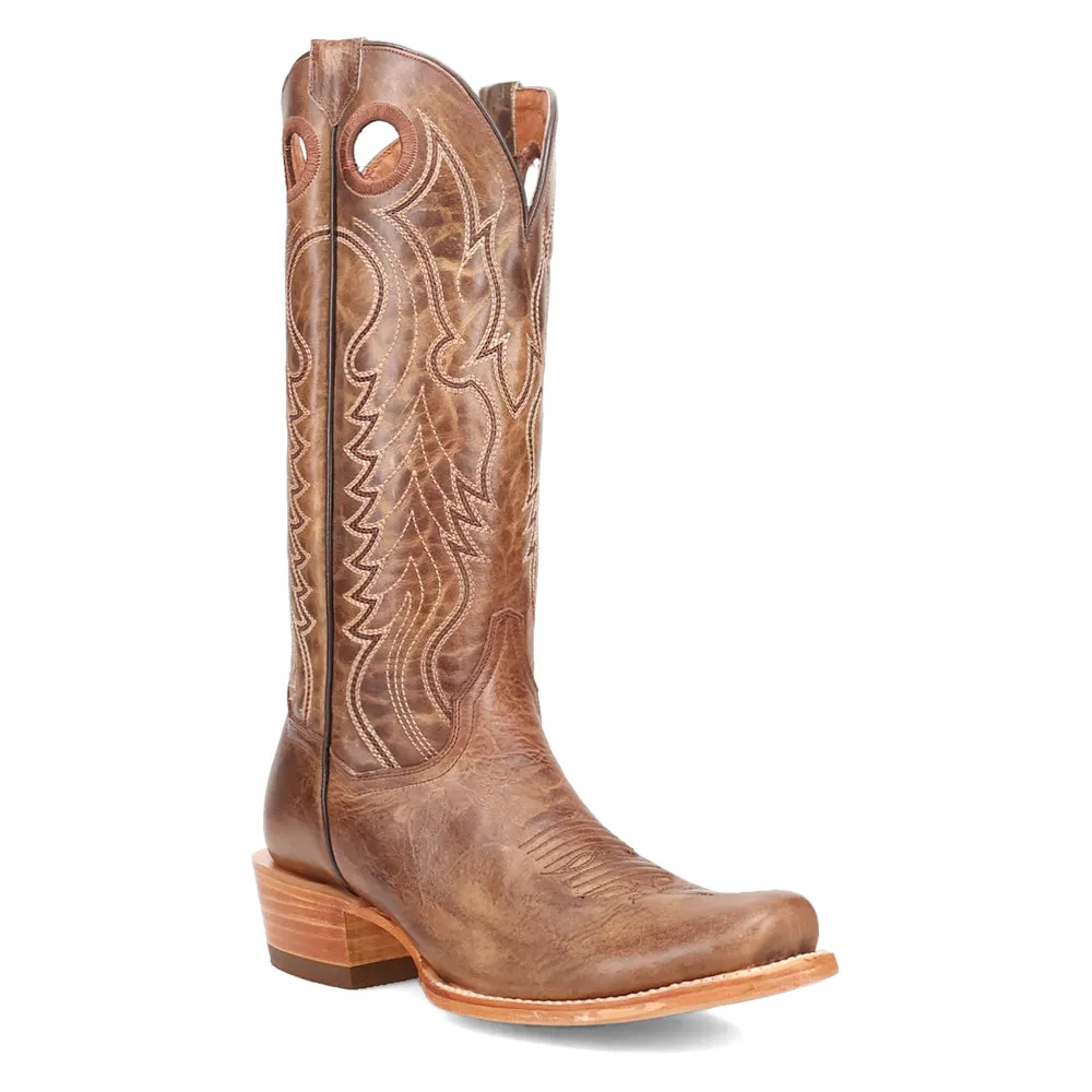 Adelaide Embroidered Square Toe Pull On Cowboy Boots