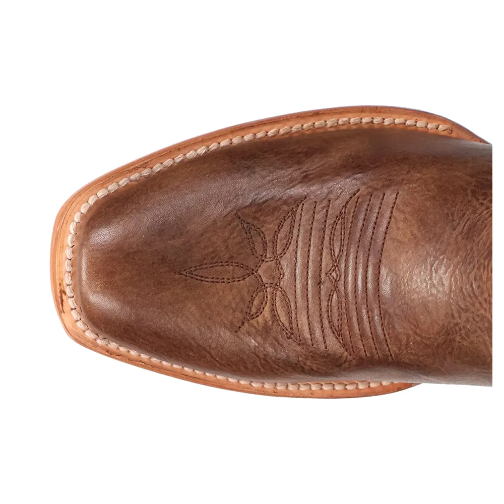 Adelaide Embroidered Square Toe Pull On Cowboy Boots