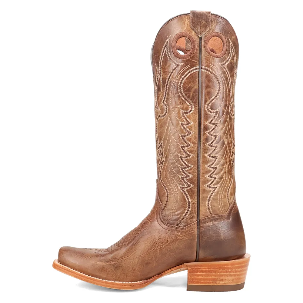 Adelaide Embroidered Square Toe Pull On Cowboy Boots