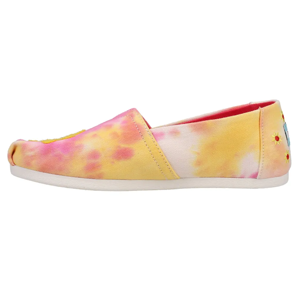 Alpargata Embroidery Tie Dye Slip On Flats