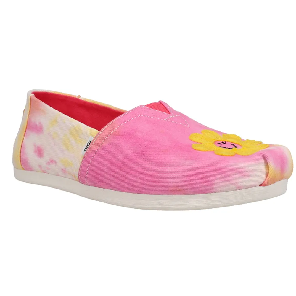 Alpargata Embroidery Tie Dye Slip On Flats