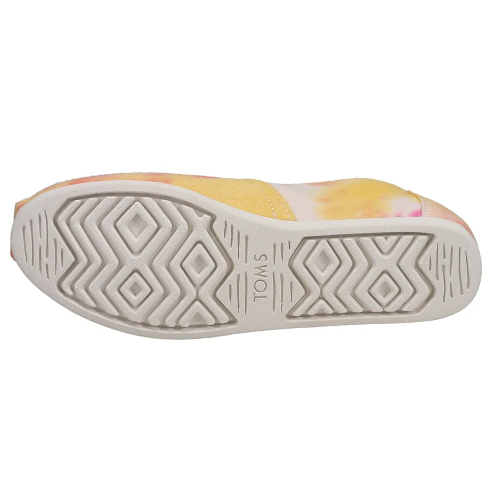 Alpargata Embroidery Tie Dye Slip On Flats