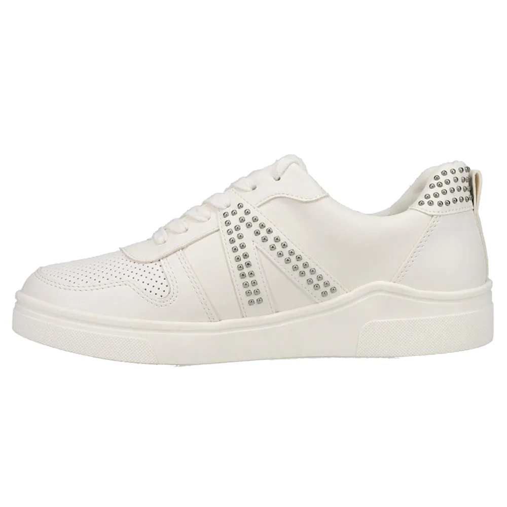 Alta Studded Perforated Lace Up Sneakers