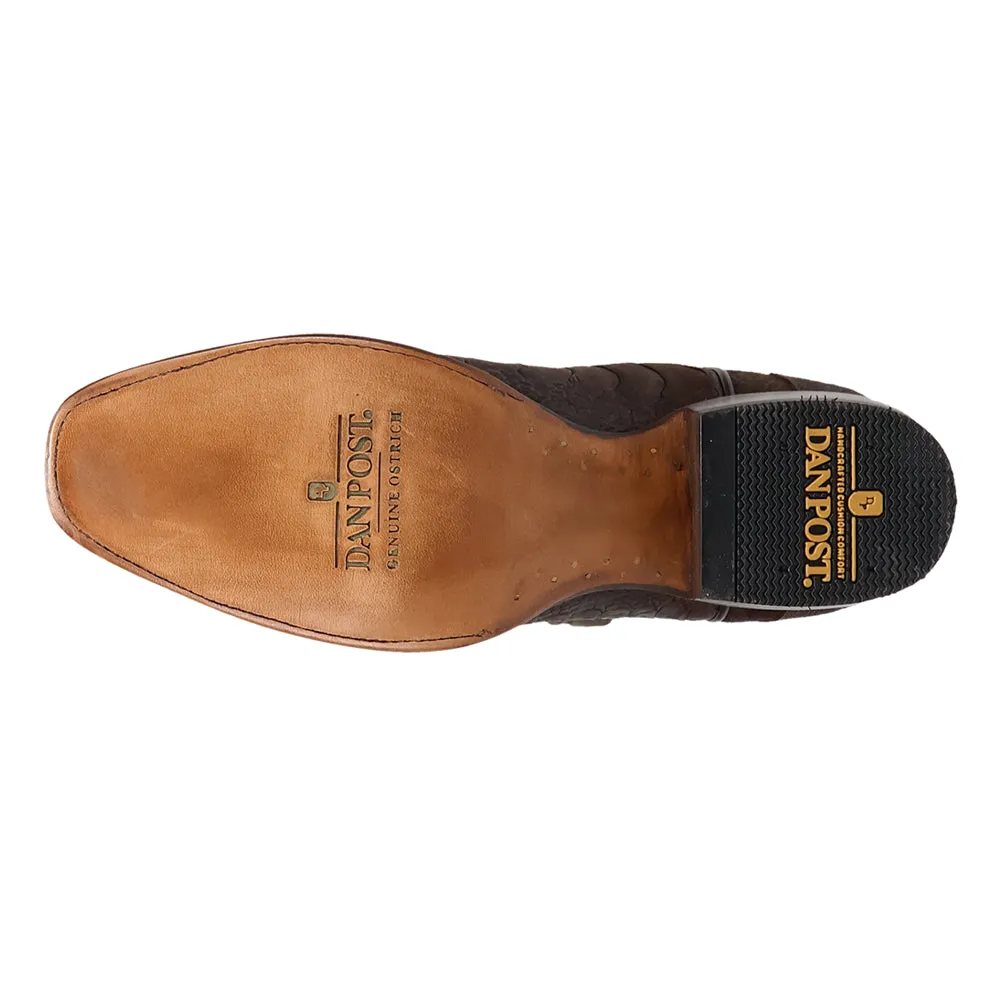 Anders Embroidered Ostrich Square Toe Cowboy Boots