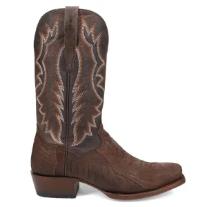 Anders Embroidered Ostrich Square Toe Cowboy Boots