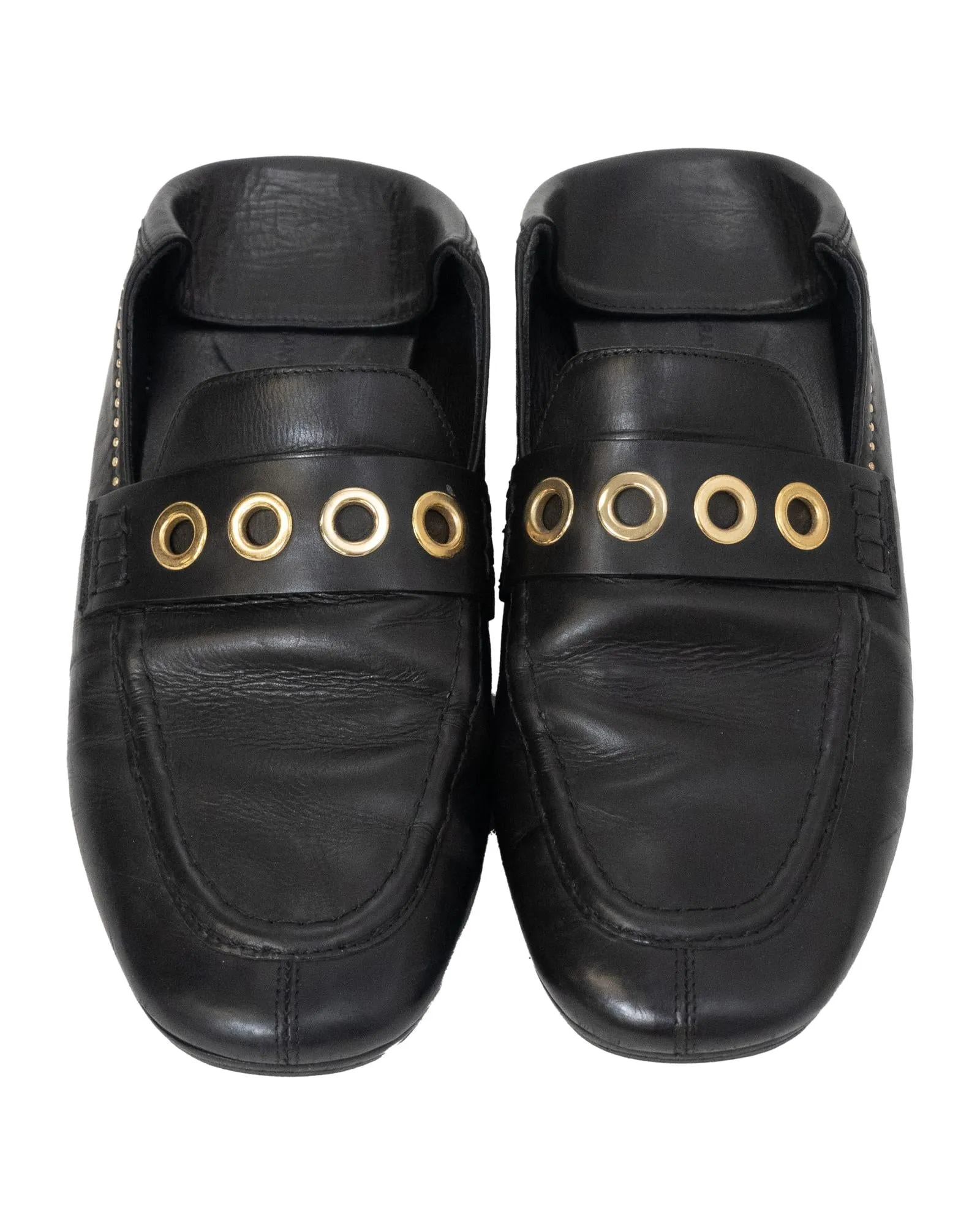 Anny Leather Loafers Studded Detail