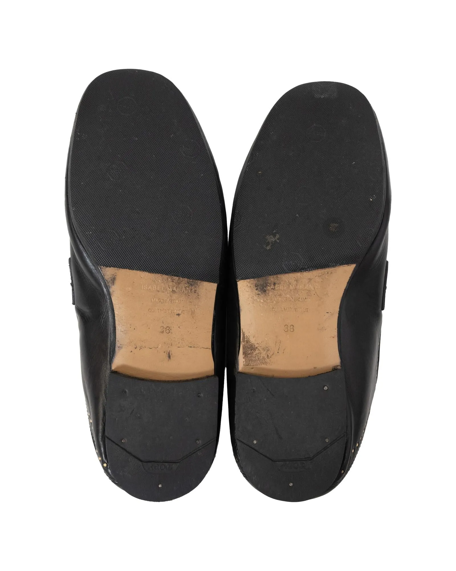 Anny Leather Loafers Studded Detail