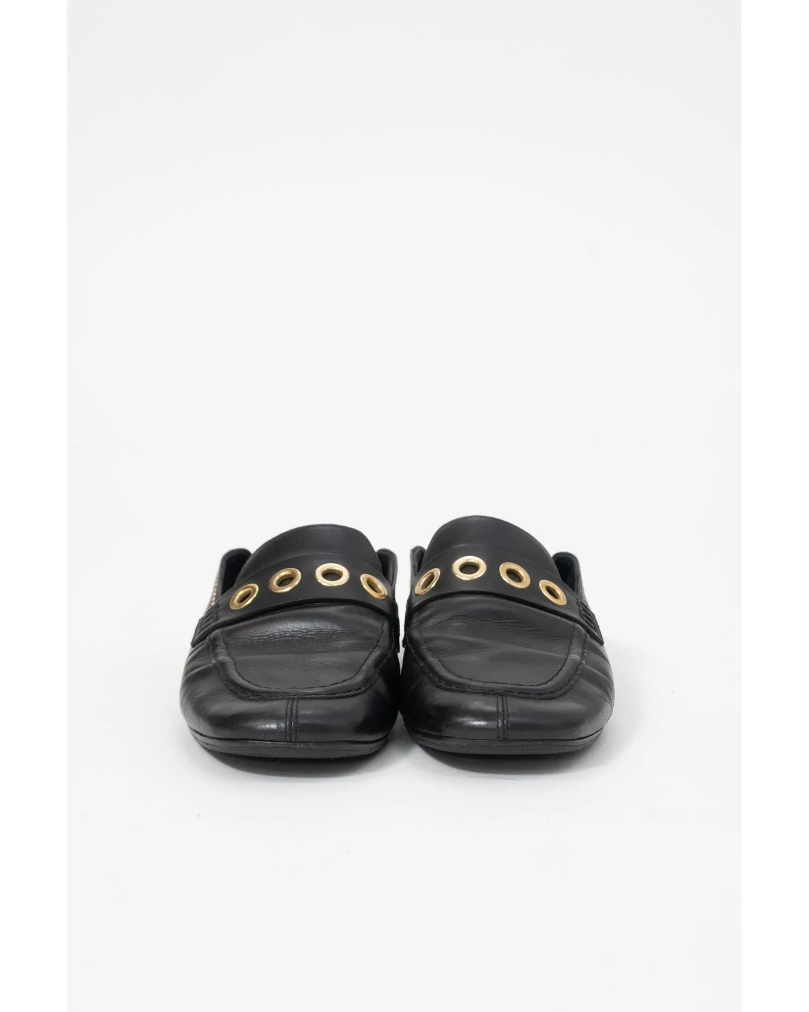 Anny Leather Loafers Studded Detail