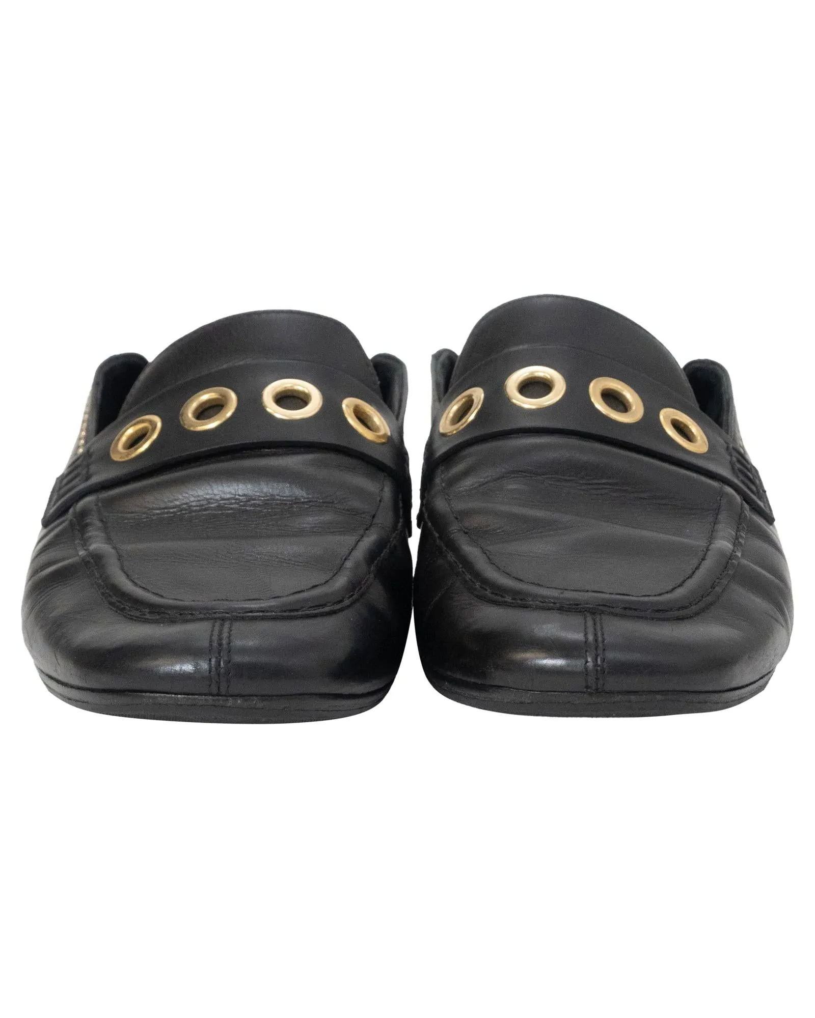 Anny Leather Loafers Studded Detail