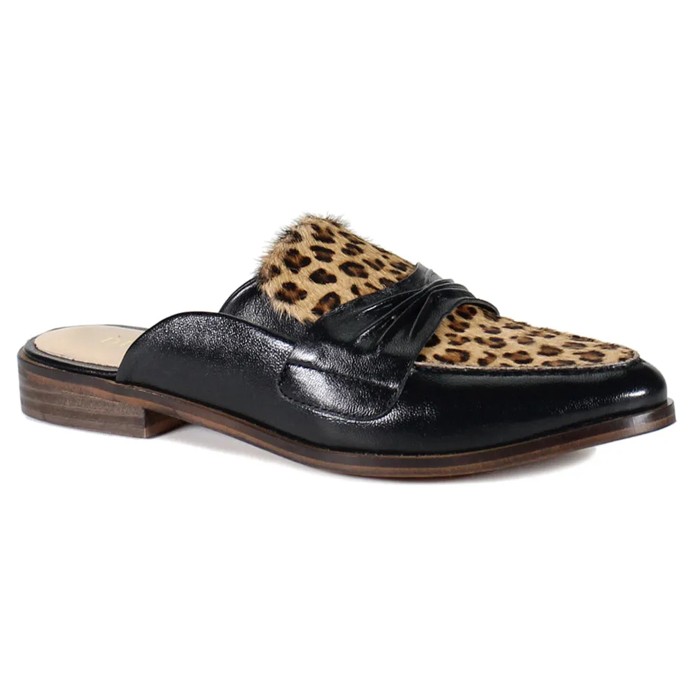 Au Pair Leopard Mule Loafers