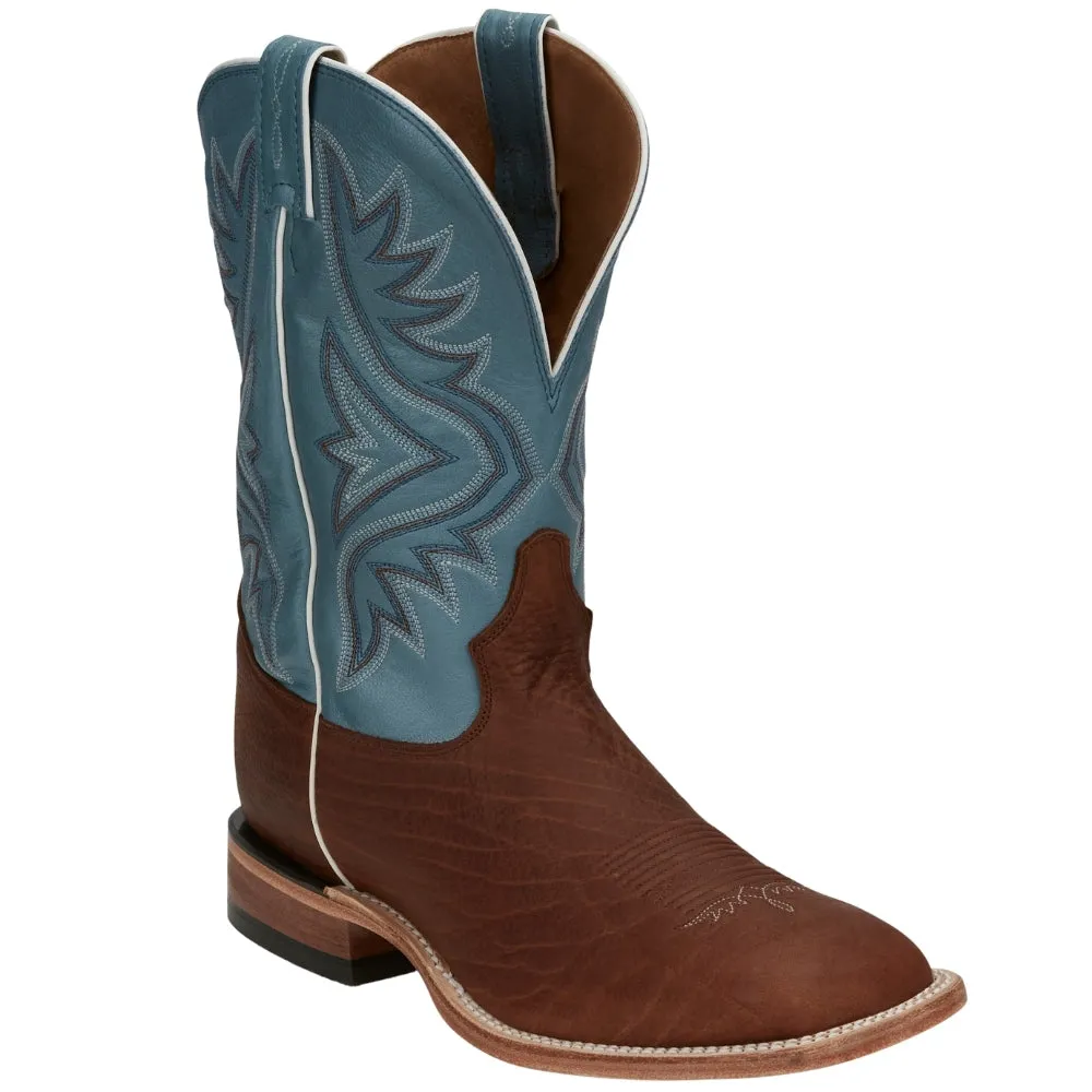 Avett 11 Inch Embroidered Square Toe Pull On Cowboy Boots