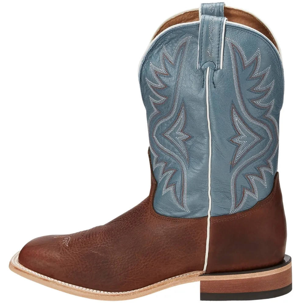 Avett 11 Inch Embroidered Square Toe Pull On Cowboy Boots