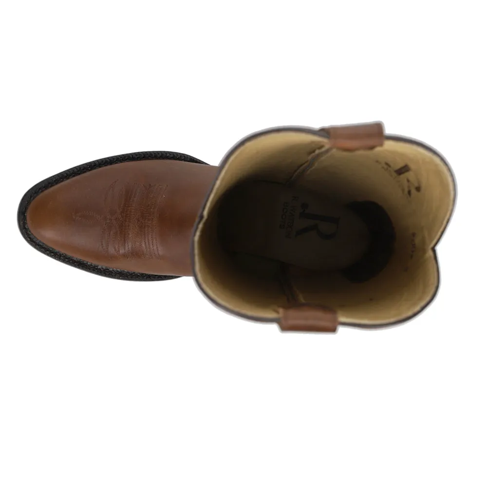 Bay Apache Embroidered Round Toe Cowboy Boots