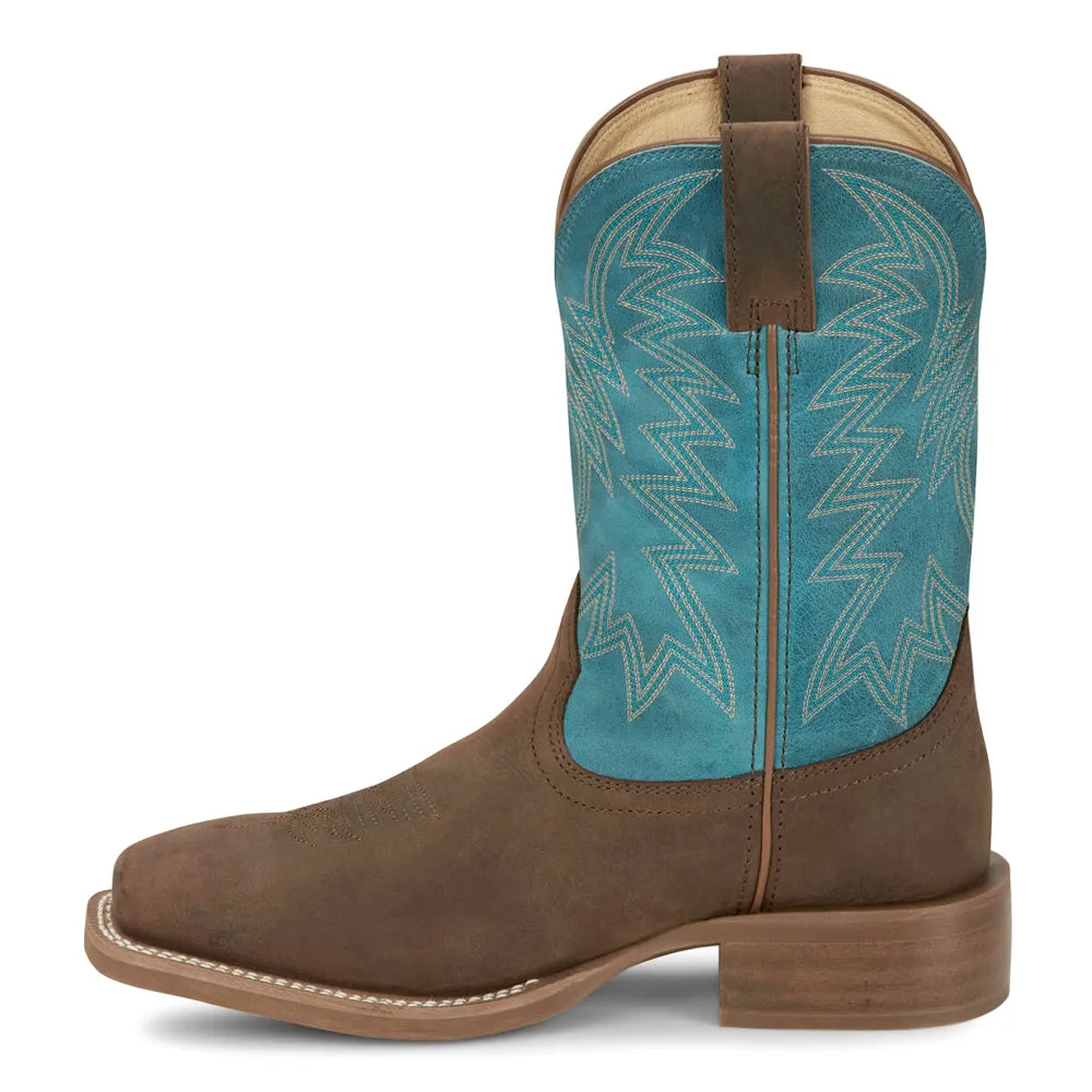 Big Bucks 11 Inch Embroidered Wide Square Toe Cowboy Boots