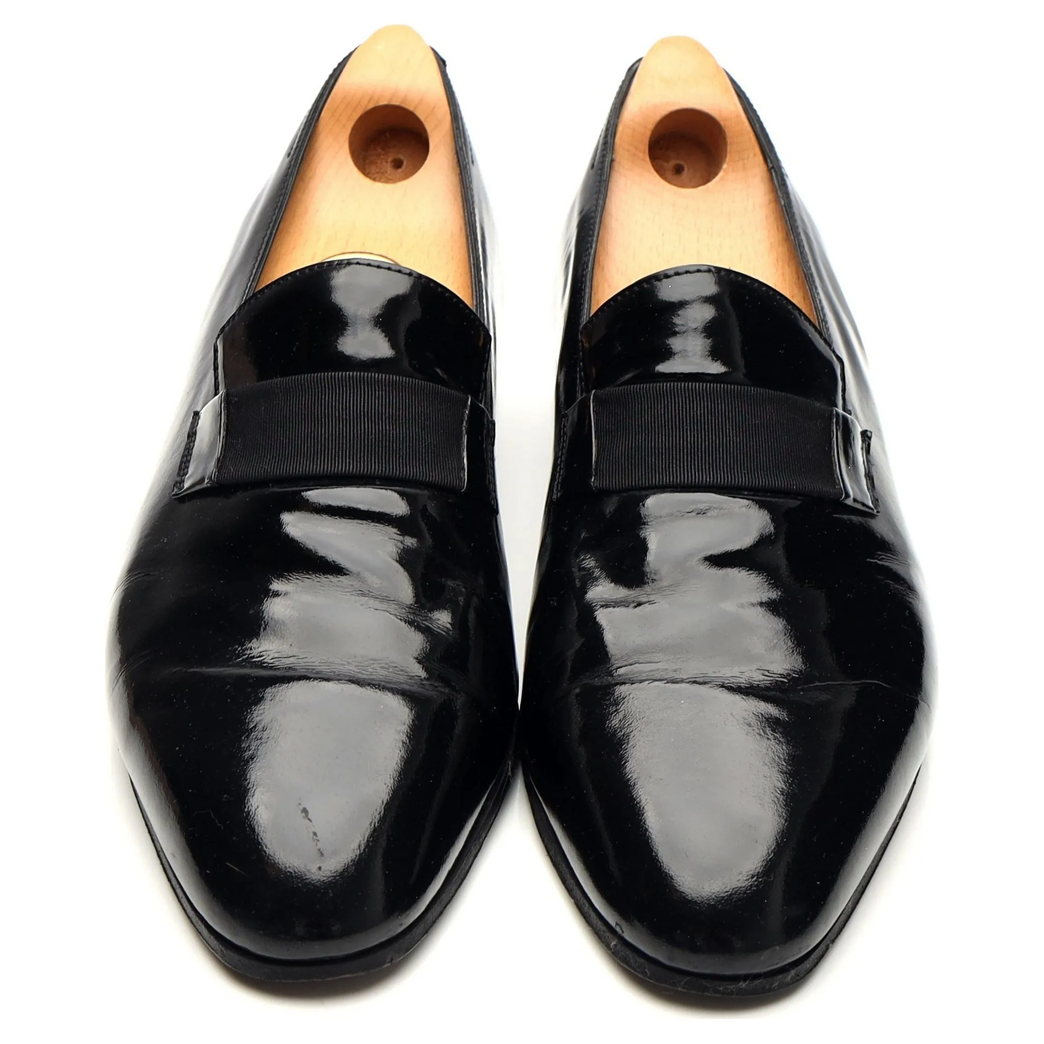 Black Patent Leather Loafers UK 7.5 E