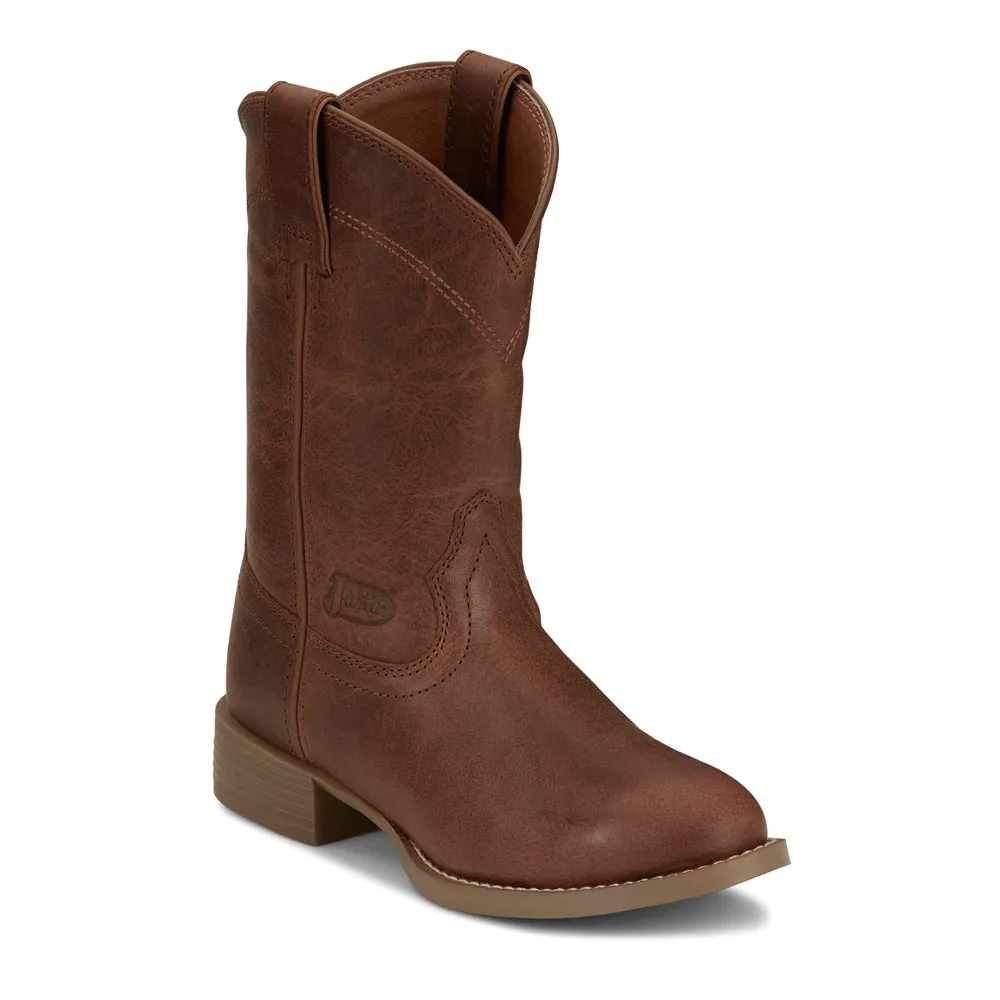 Blain 10 Inch Water Buffalo Round Toe Pull On Cowboy Boots