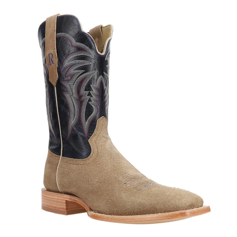 Boar Wide Embroidered Square Toe Cowboy Boots