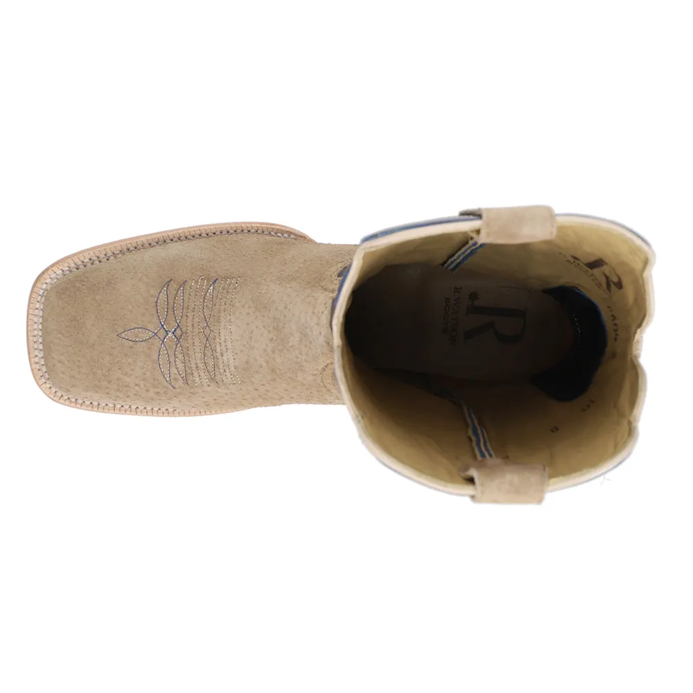 Boar Wide Embroidered Square Toe Cowboy Boots