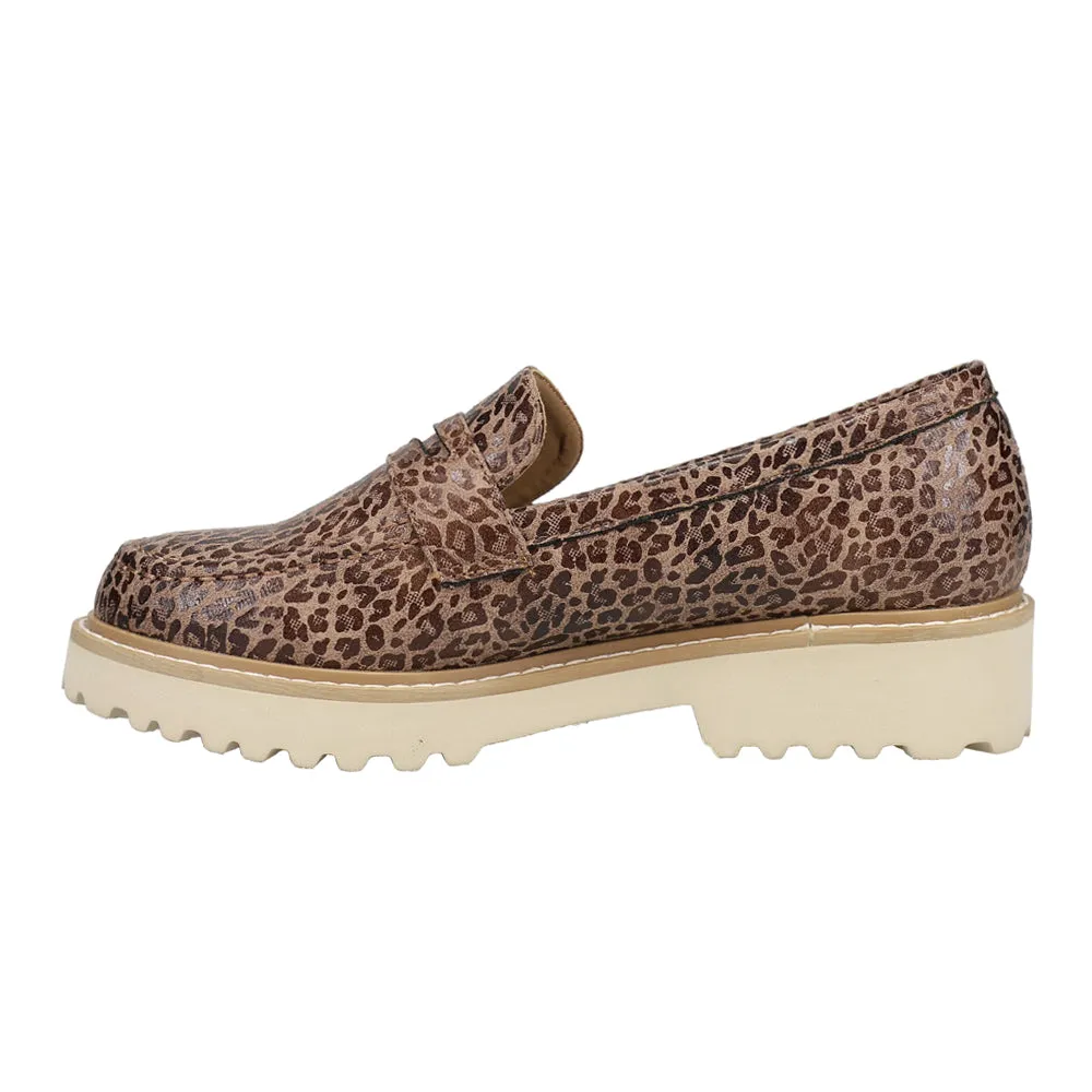 Boost Leopard Lug Sole Loafers