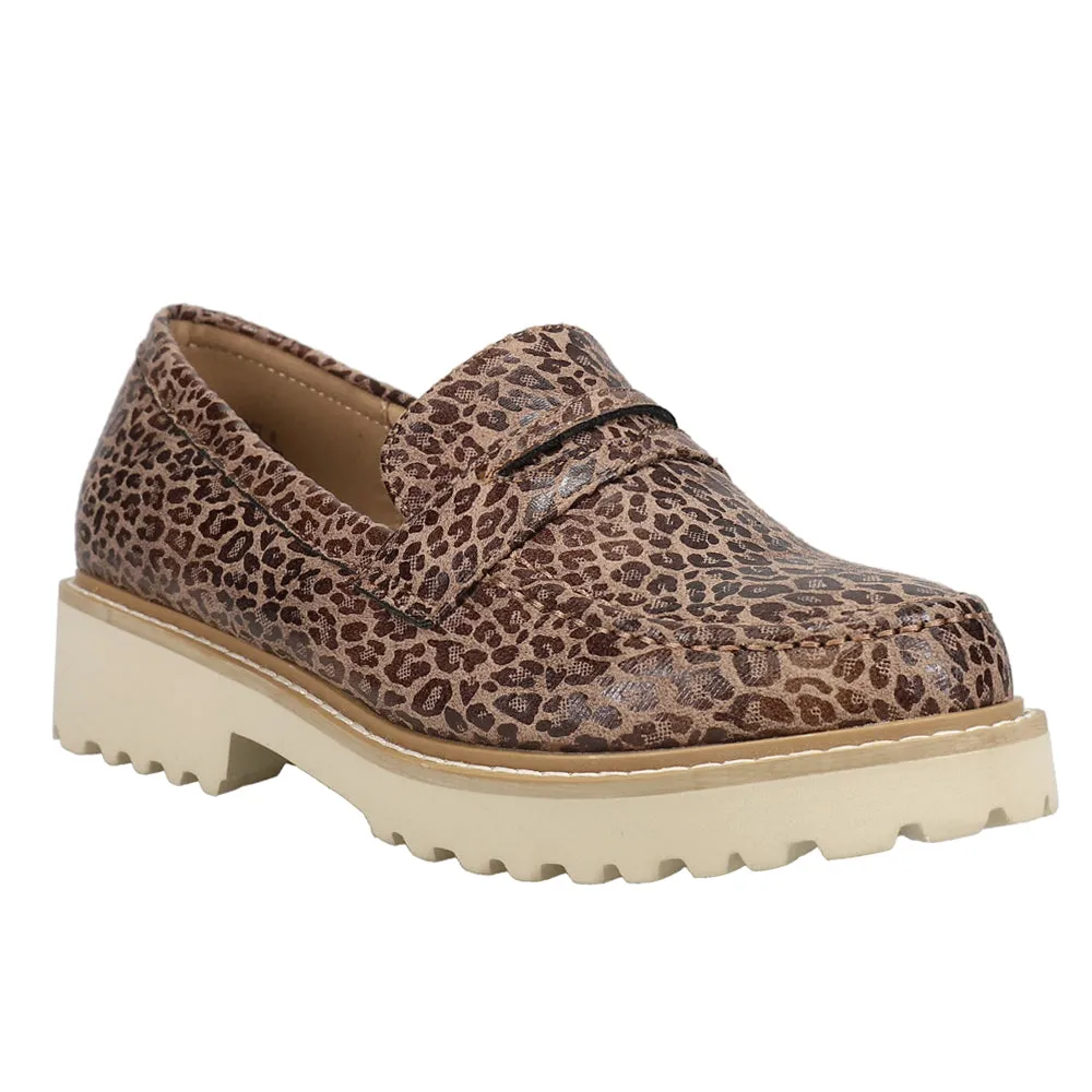 Boost Leopard Lug Sole Loafers