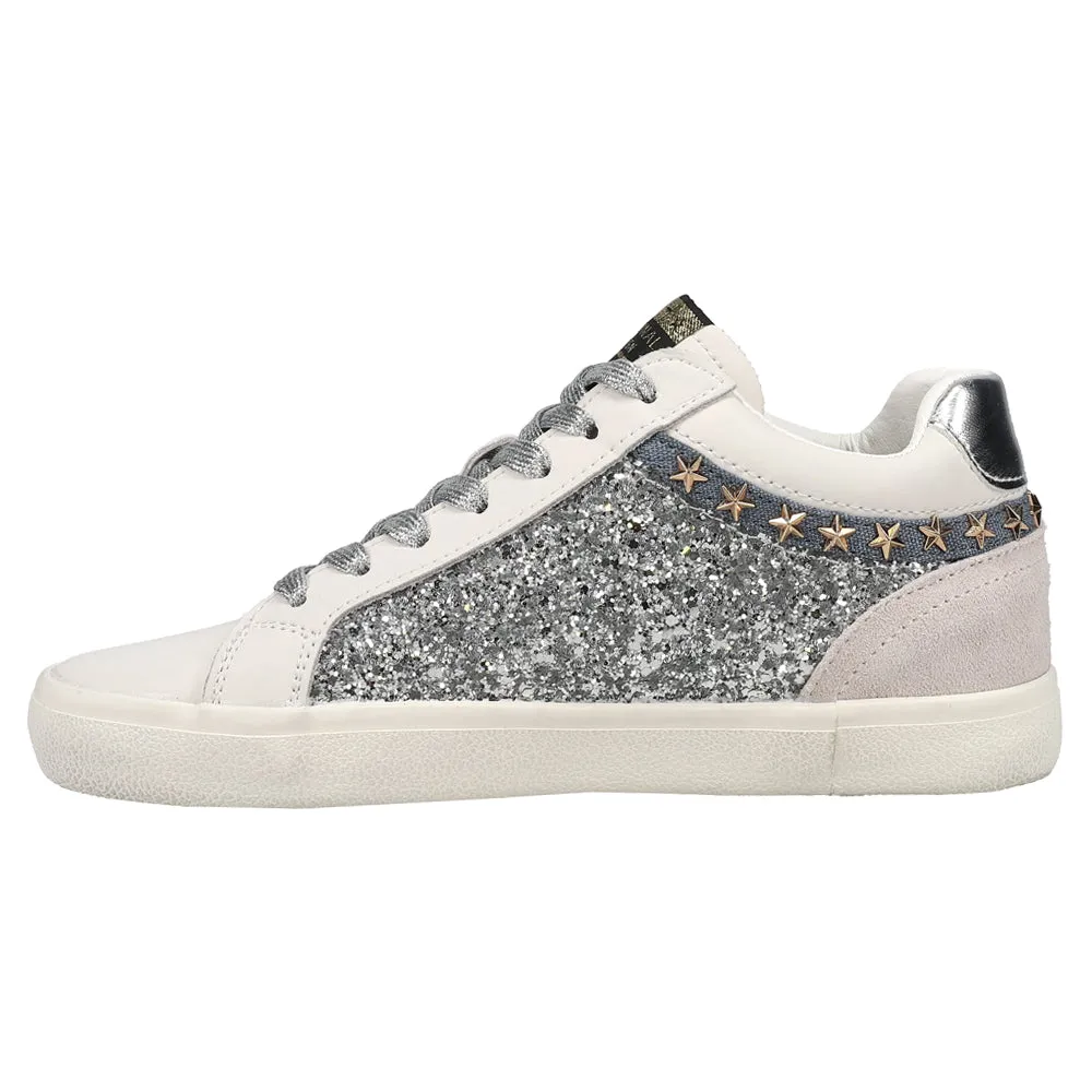 Bounce Metallic Glitter Lace Up Sneakers