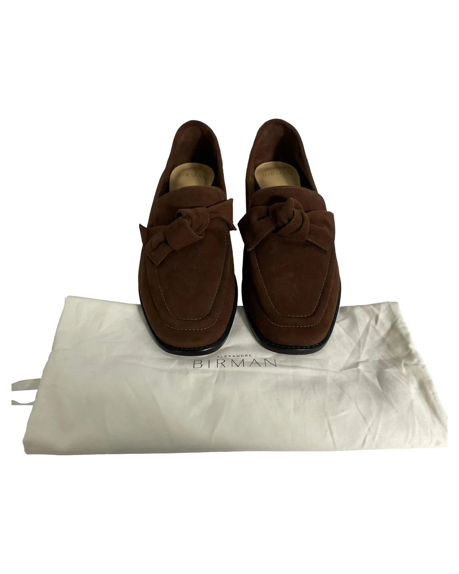 Bow Detail Suede Loafers