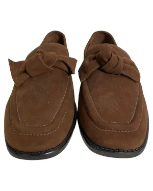 Bow Detail Suede Loafers