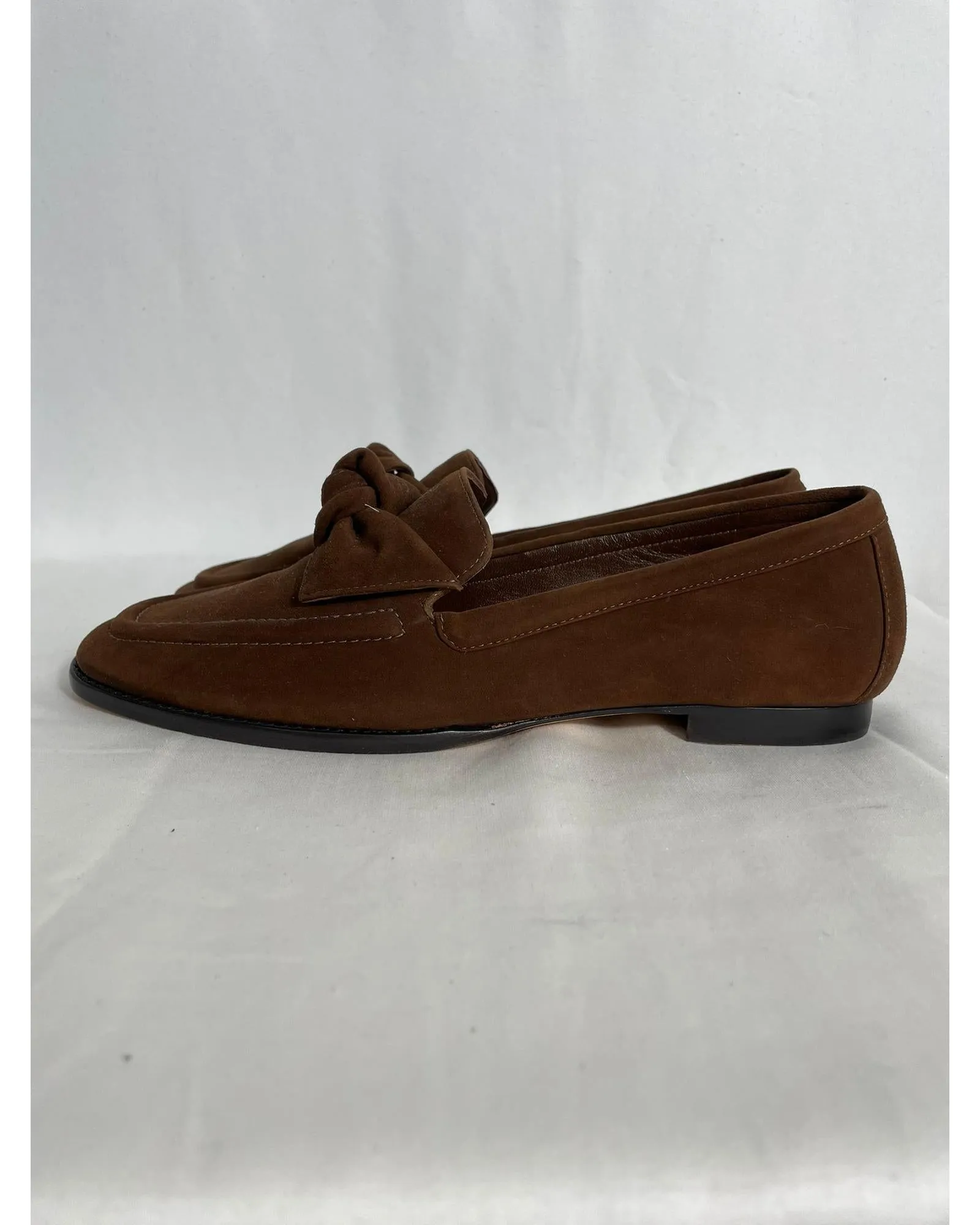 Bow Detail Suede Loafers