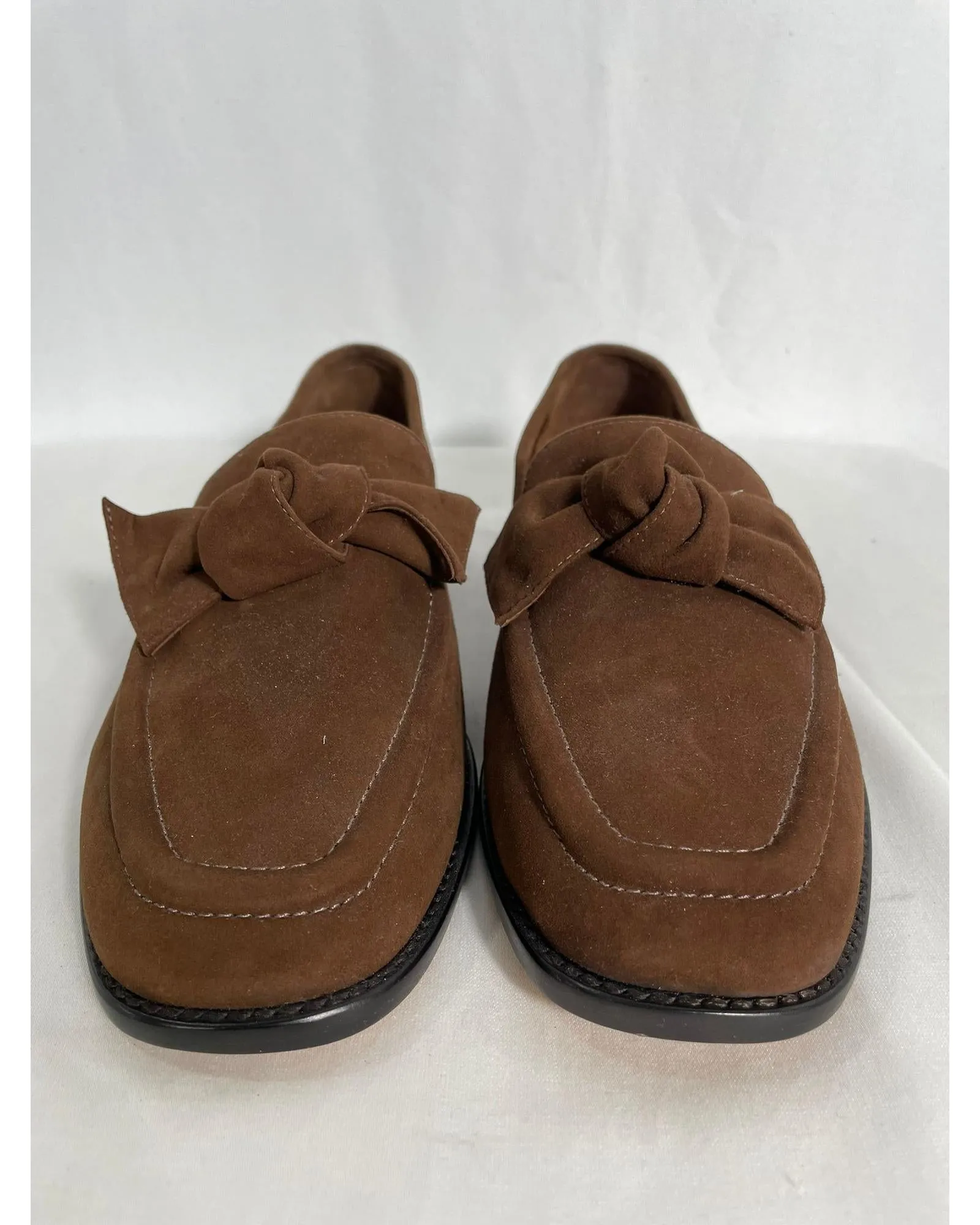 Bow Detail Suede Loafers