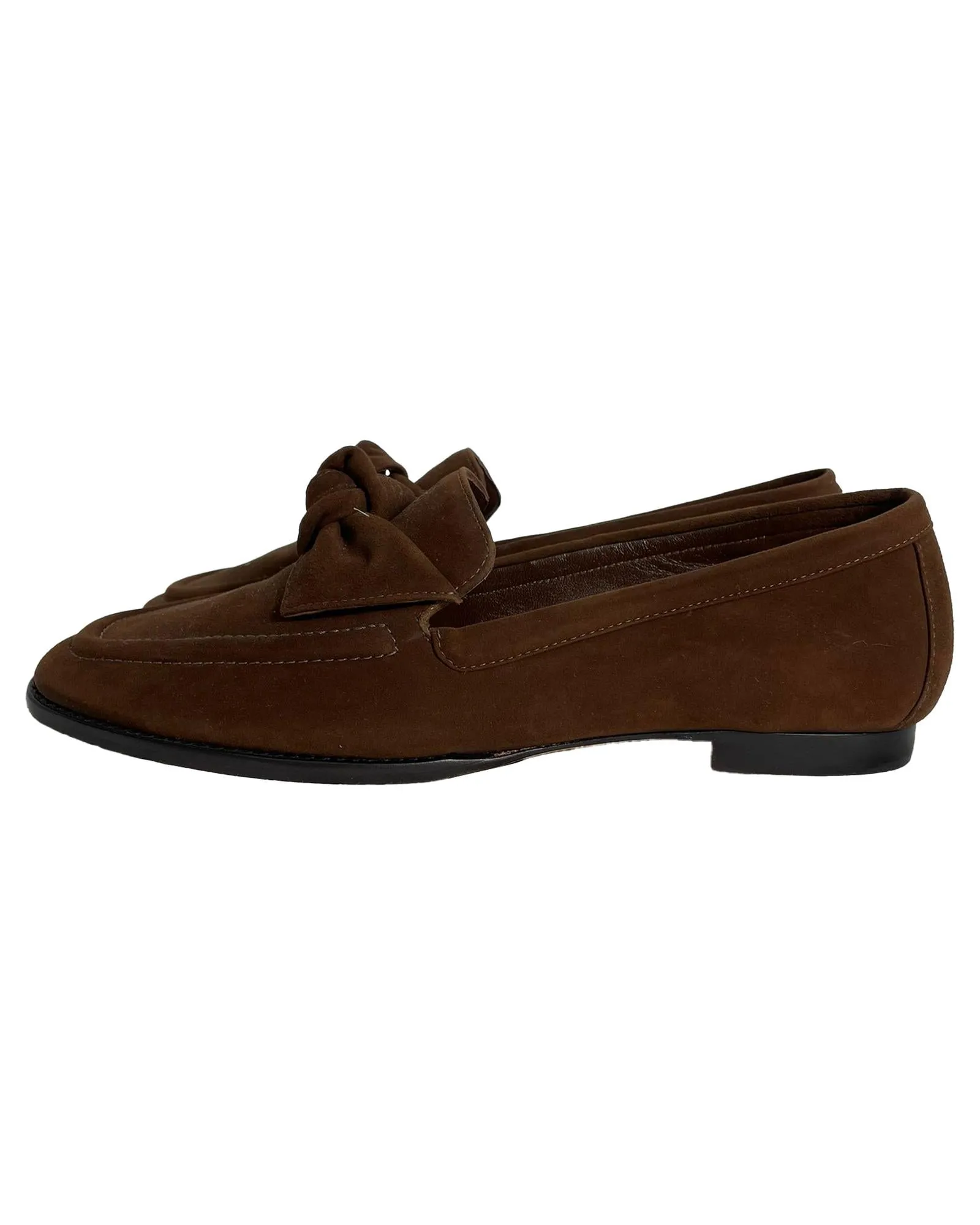 Bow Detail Suede Loafers