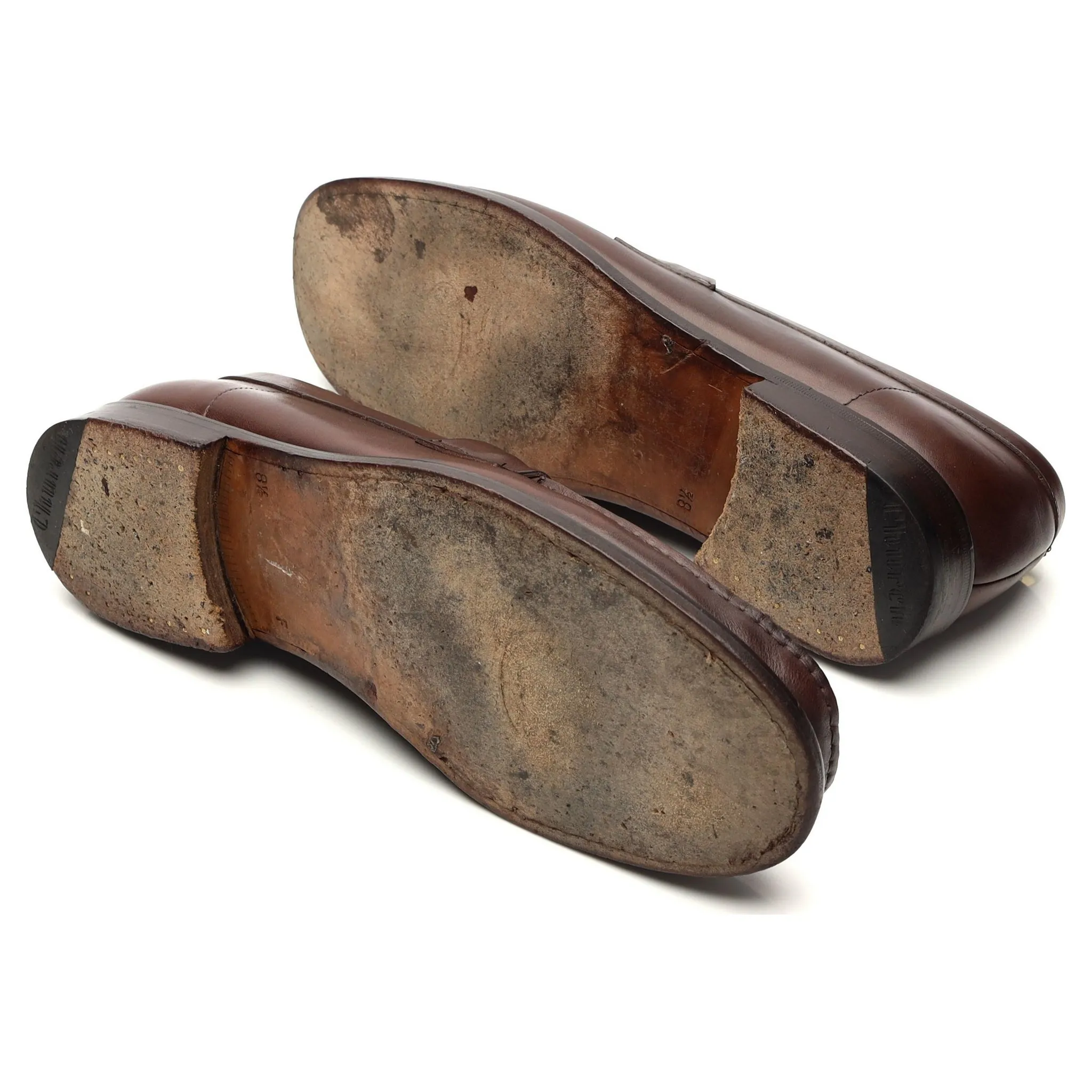 Brown Leather Loafers UK 8.5 F