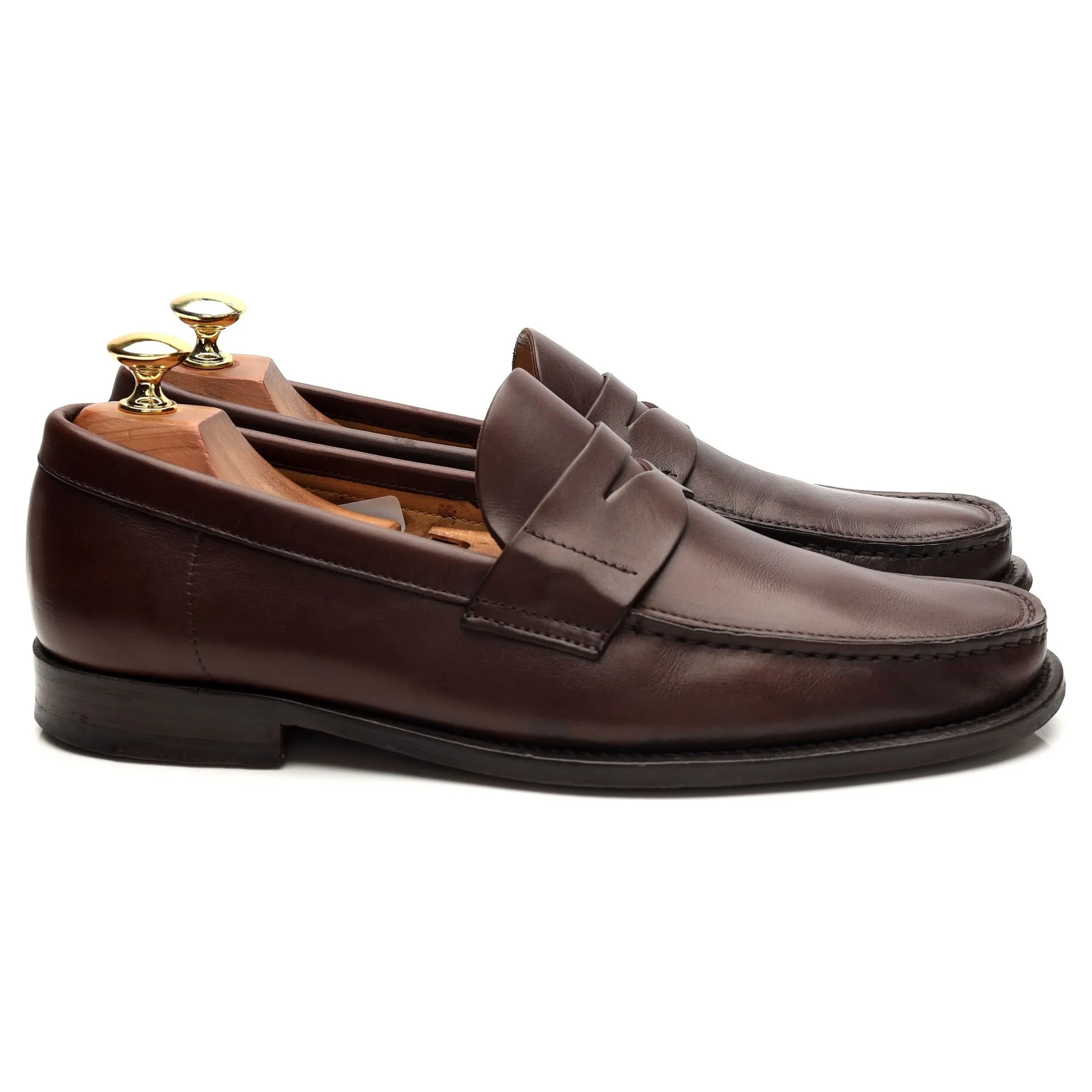 Brown Leather Loafers UK 8.5 F