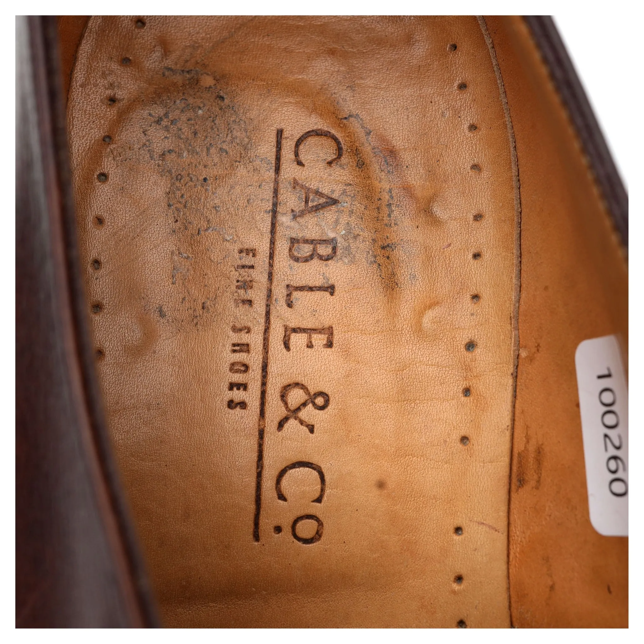 Brown Leather Split Toe Monk Strap UK 9.5 F