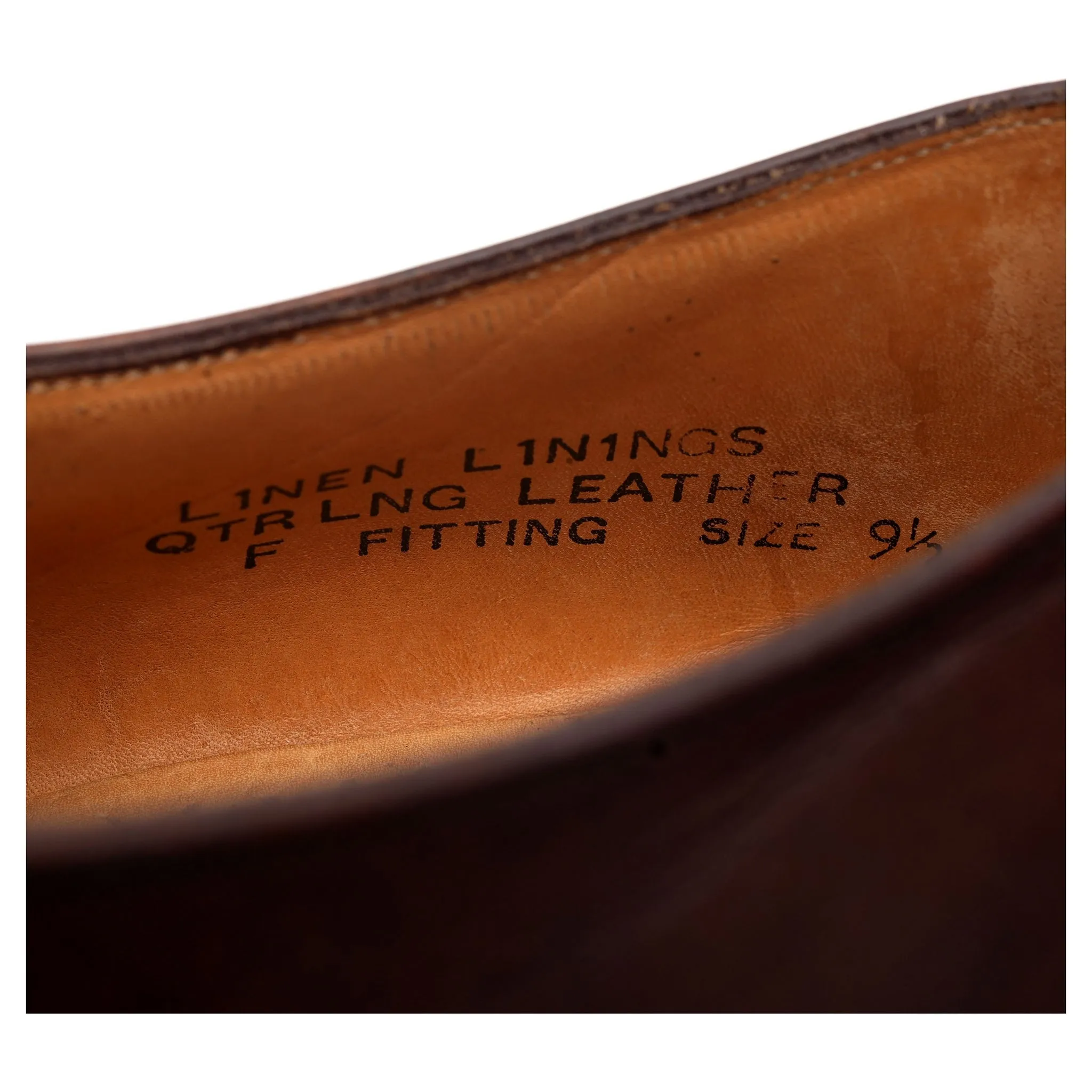 Brown Leather Split Toe Monk Strap UK 9.5 F