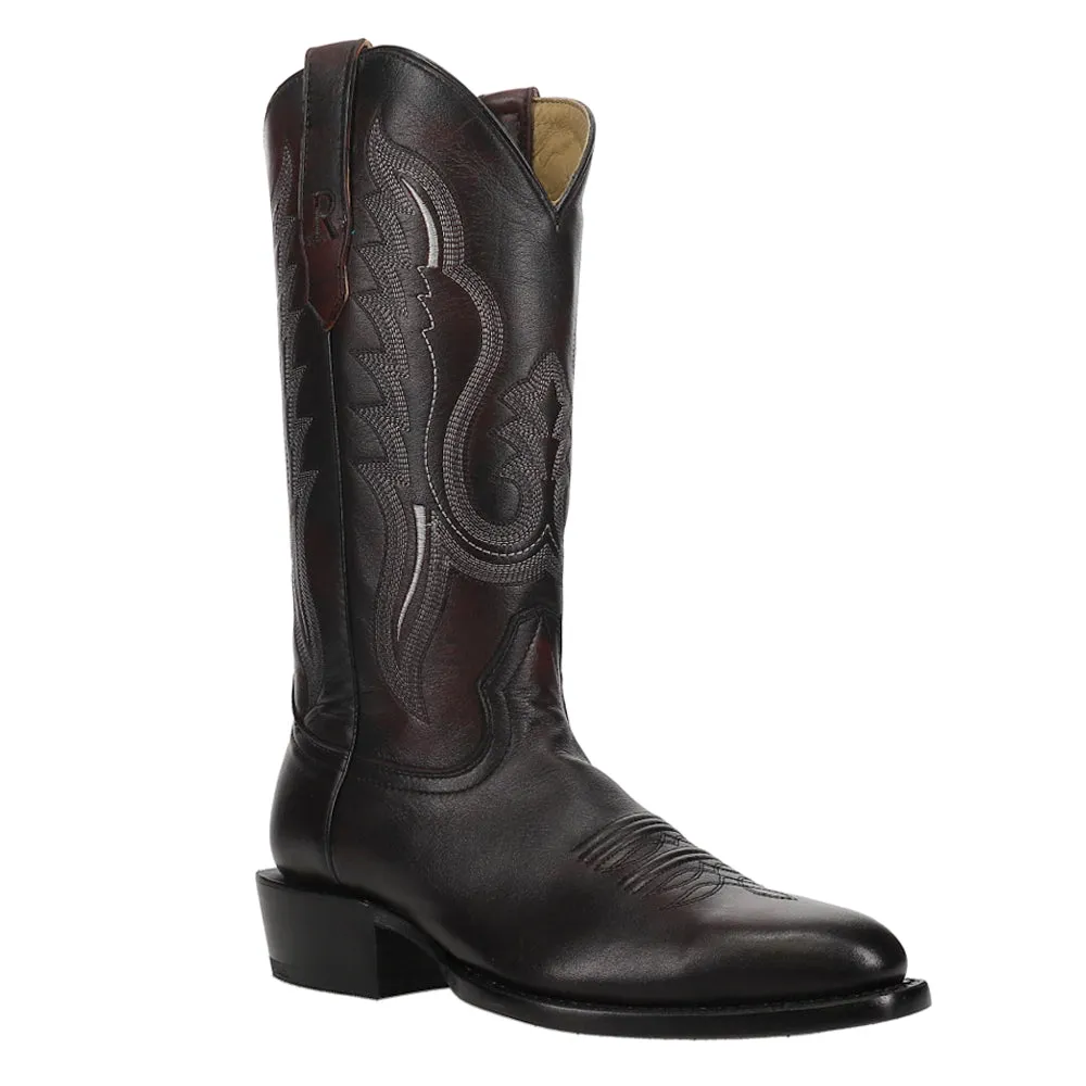 Brush Off Medium Embroidered Round Toe Cowboy Boots