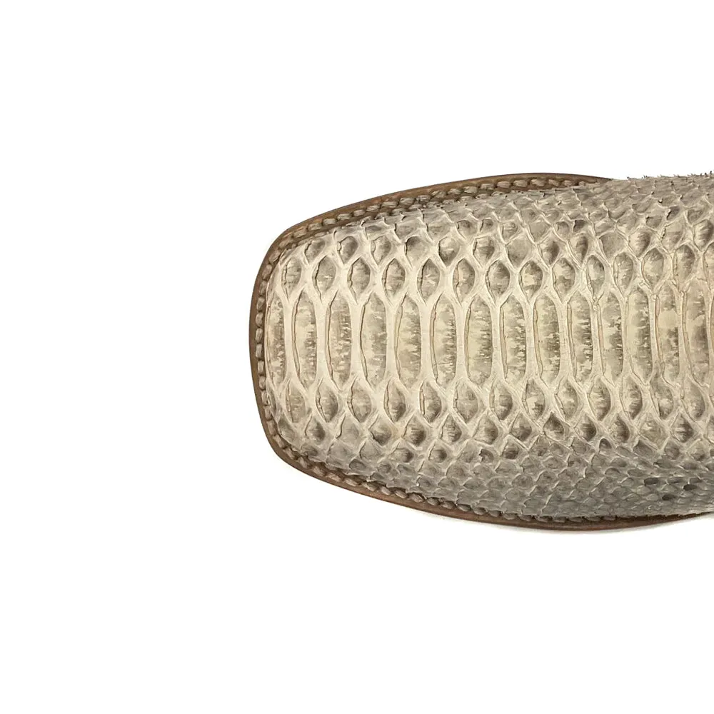 Brutus Embroidered Snake Square Toe Pull On Cowboy Boots