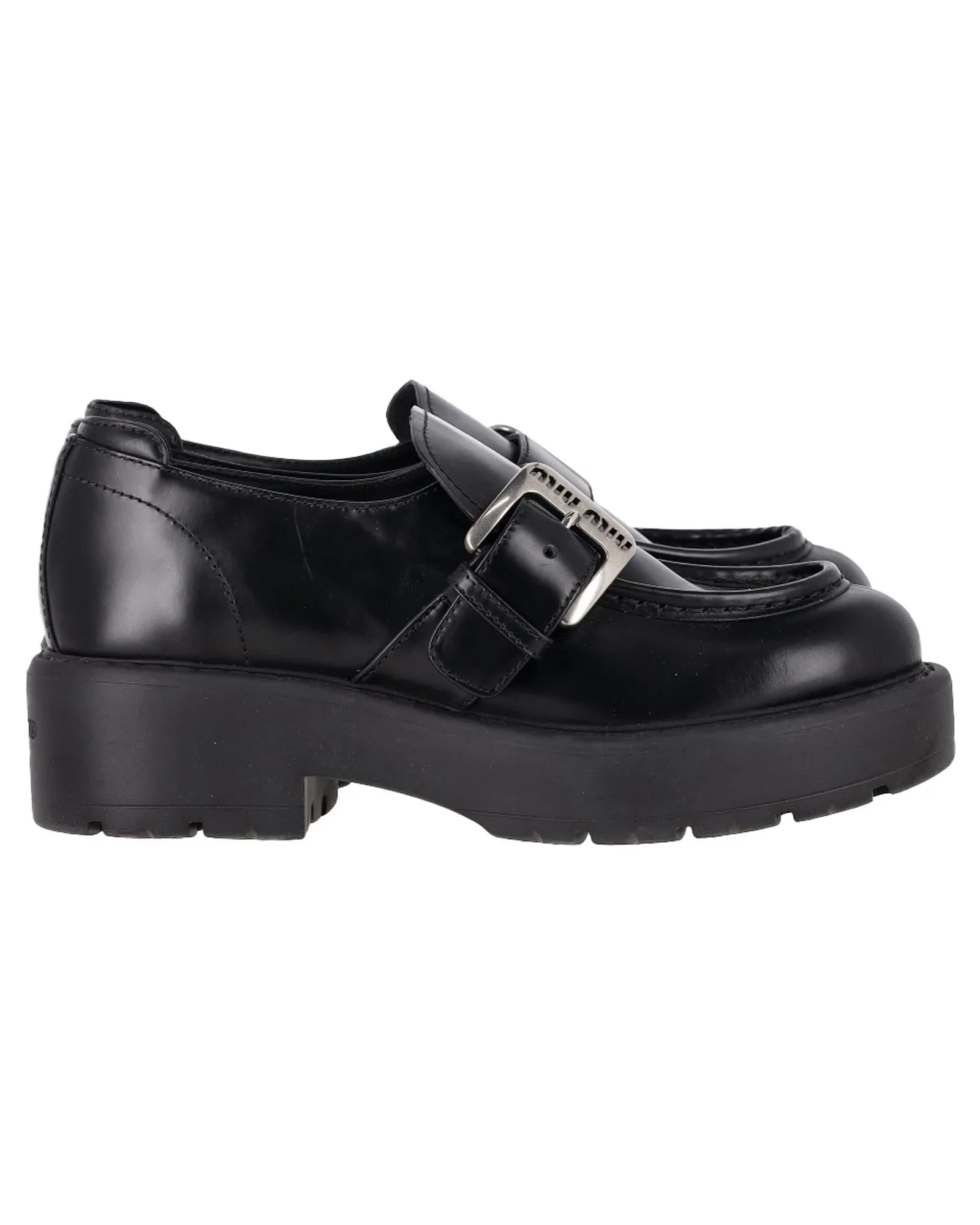 Buckle Strap Platform Loafers