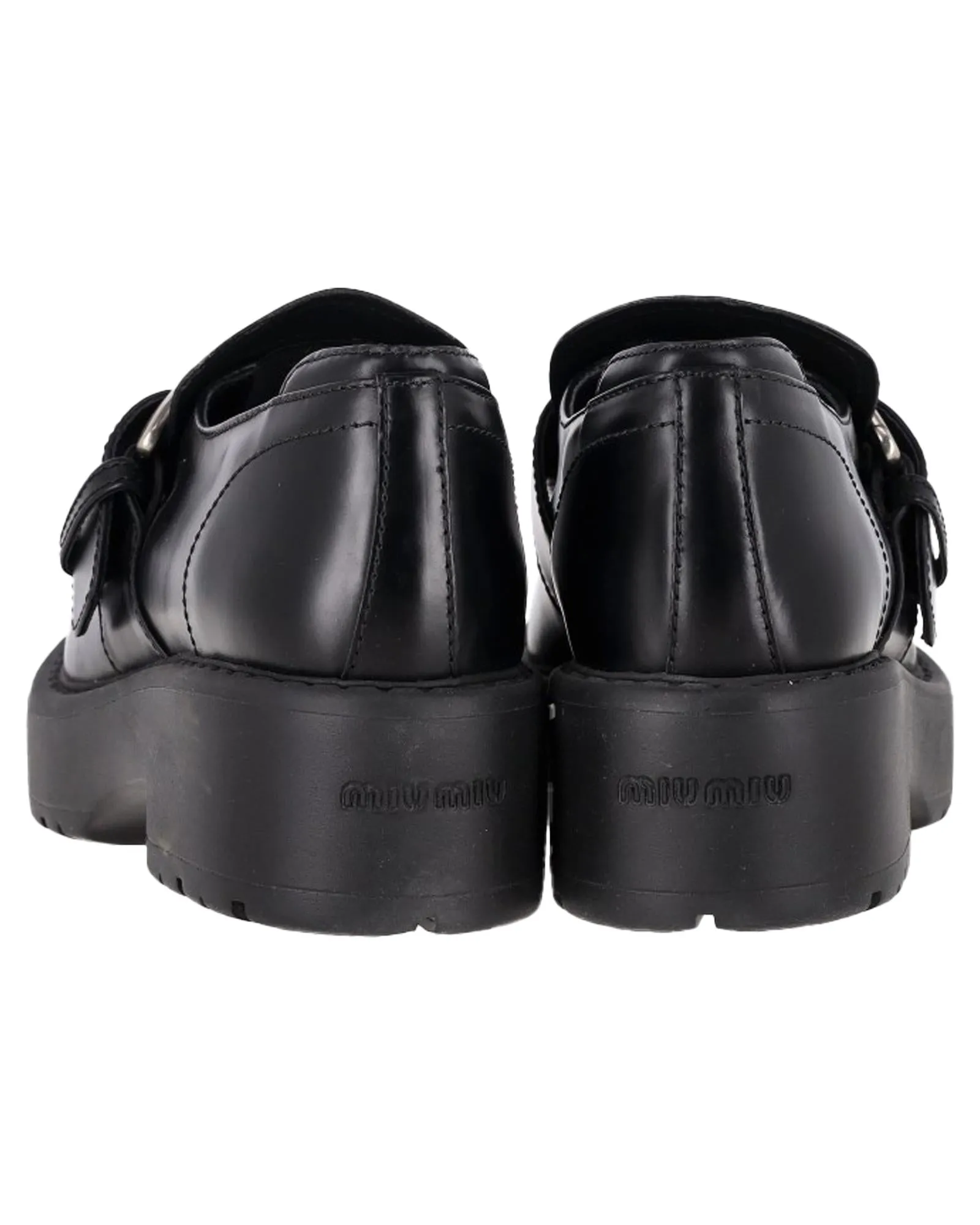 Buckle Strap Platform Loafers