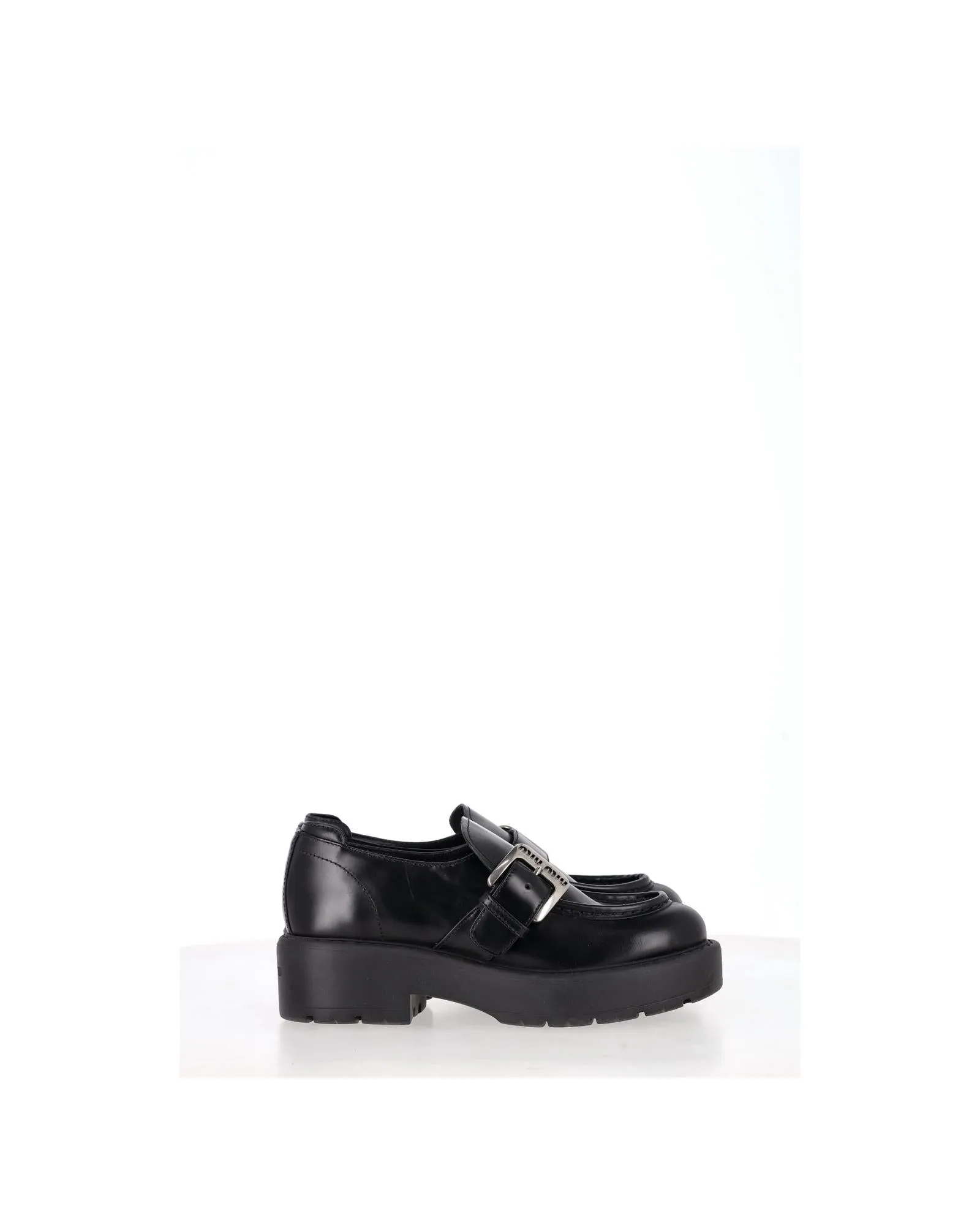 Buckle Strap Platform Loafers