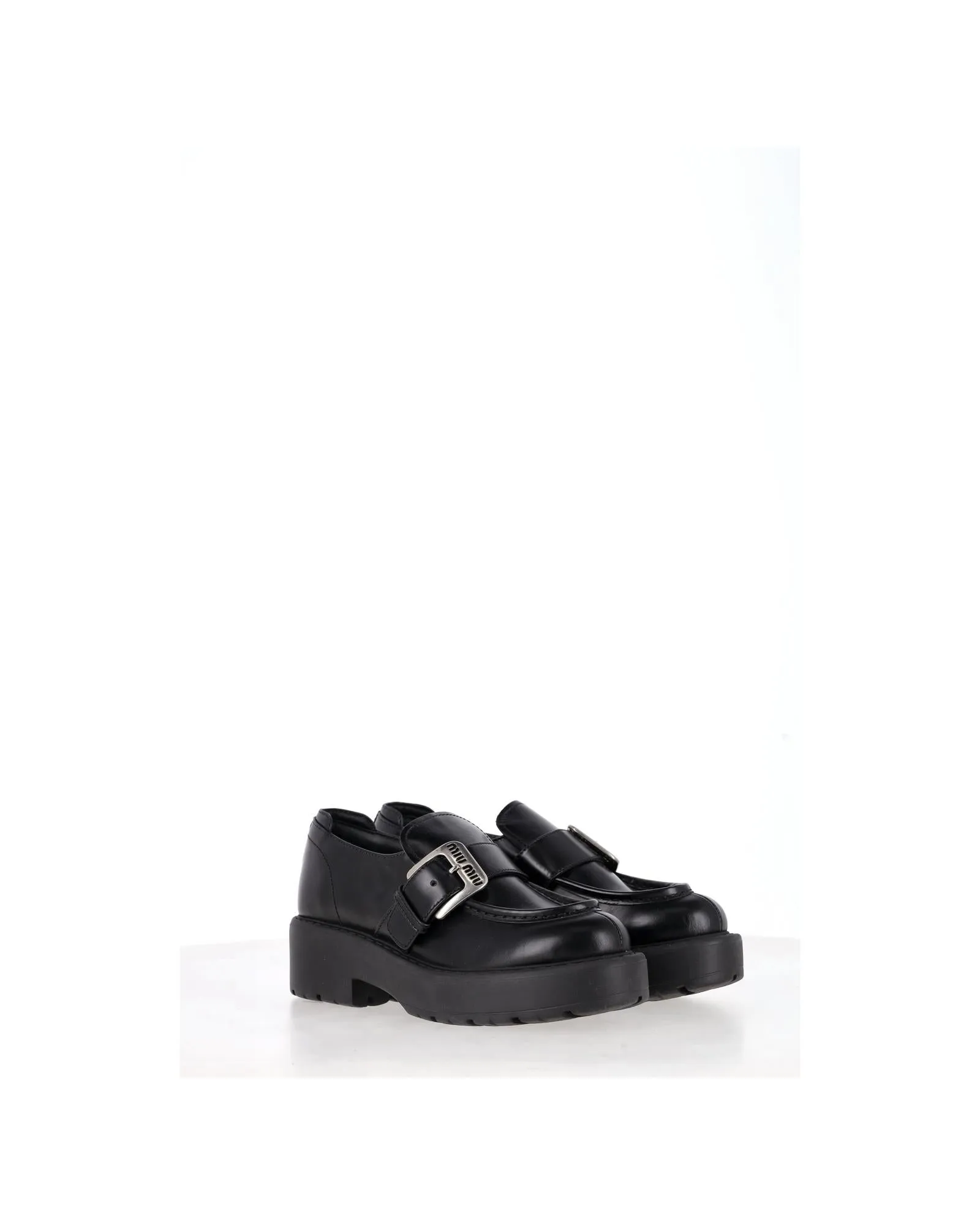 Buckle Strap Platform Loafers