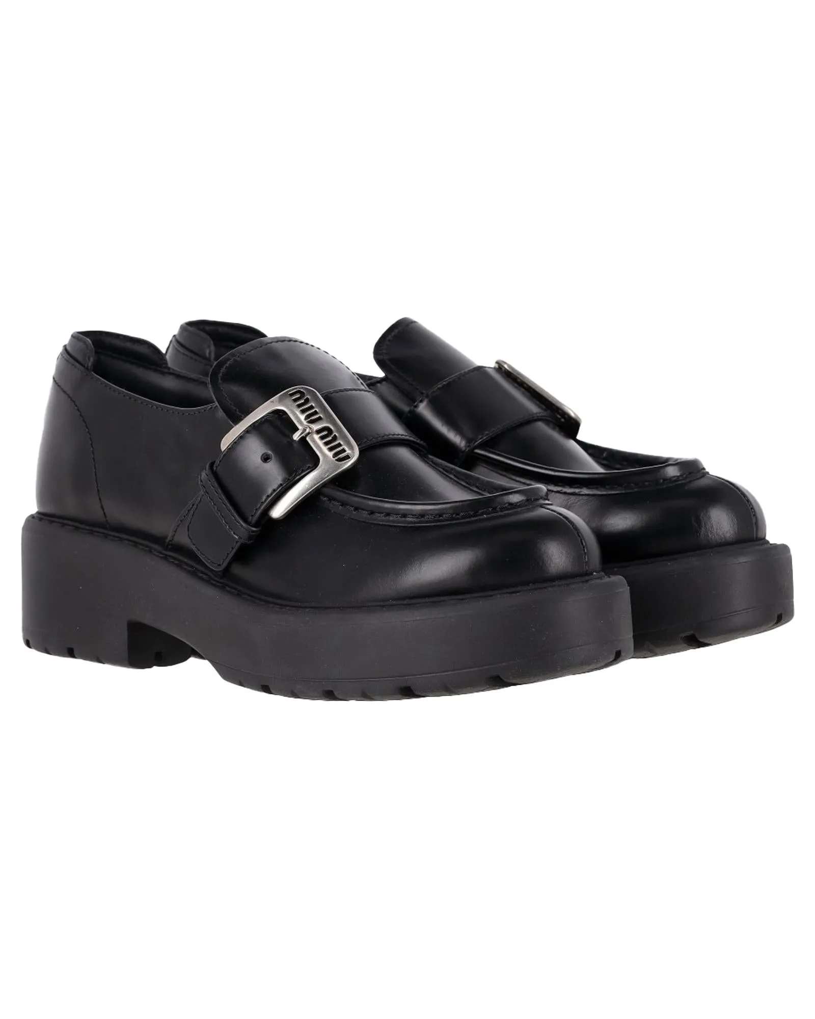 Buckle Strap Platform Loafers
