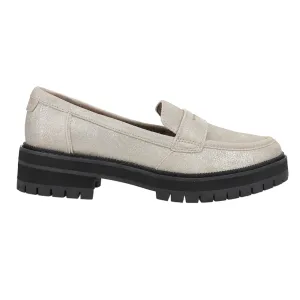 Cara Metallic Slip On Lug Sole Loafers
