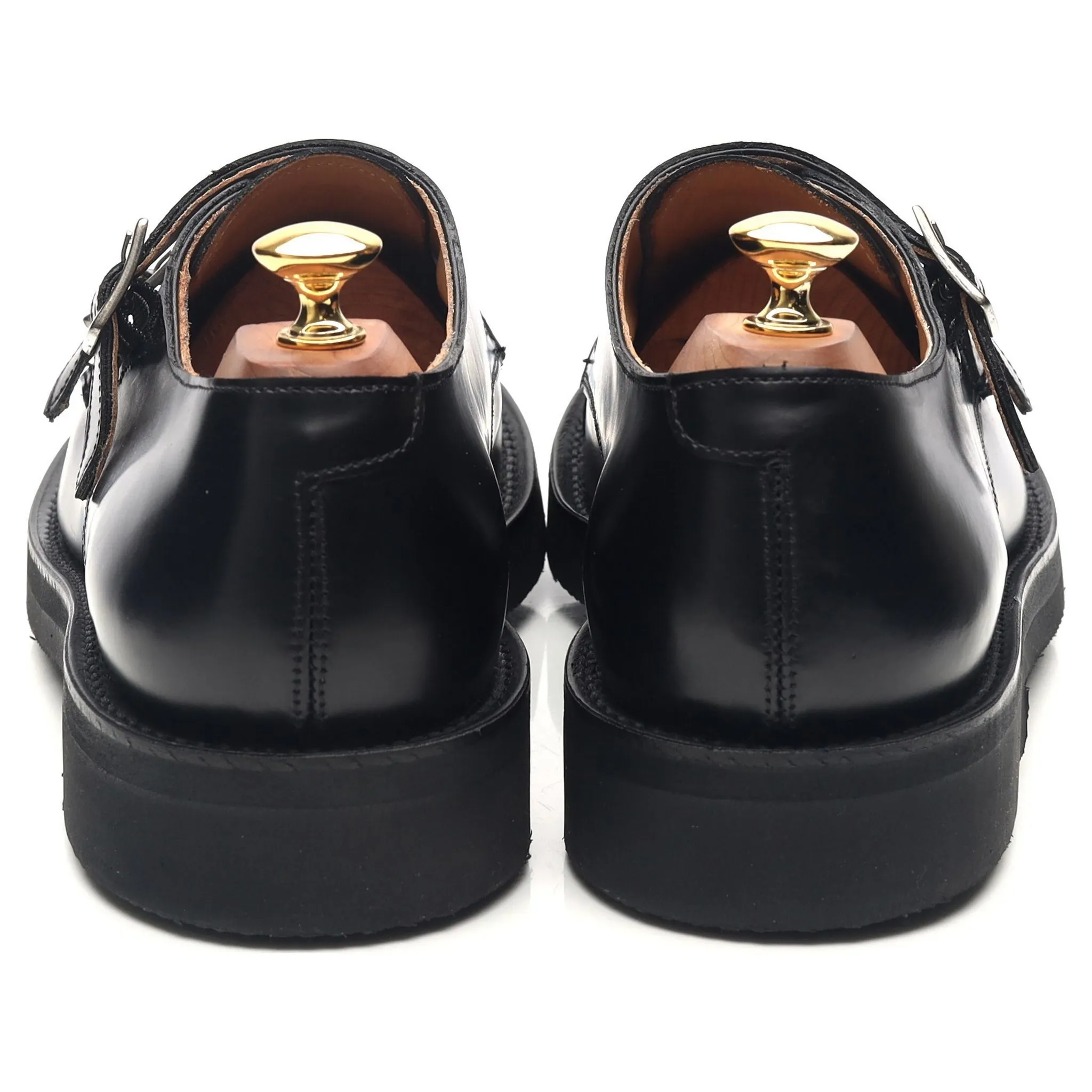 'Diggery' Black Leather Double Monk Strap UK 9 G