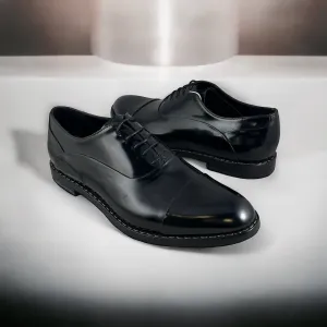 GIORGIO ARMANI High Polish Oxfords in Black | Size 10
