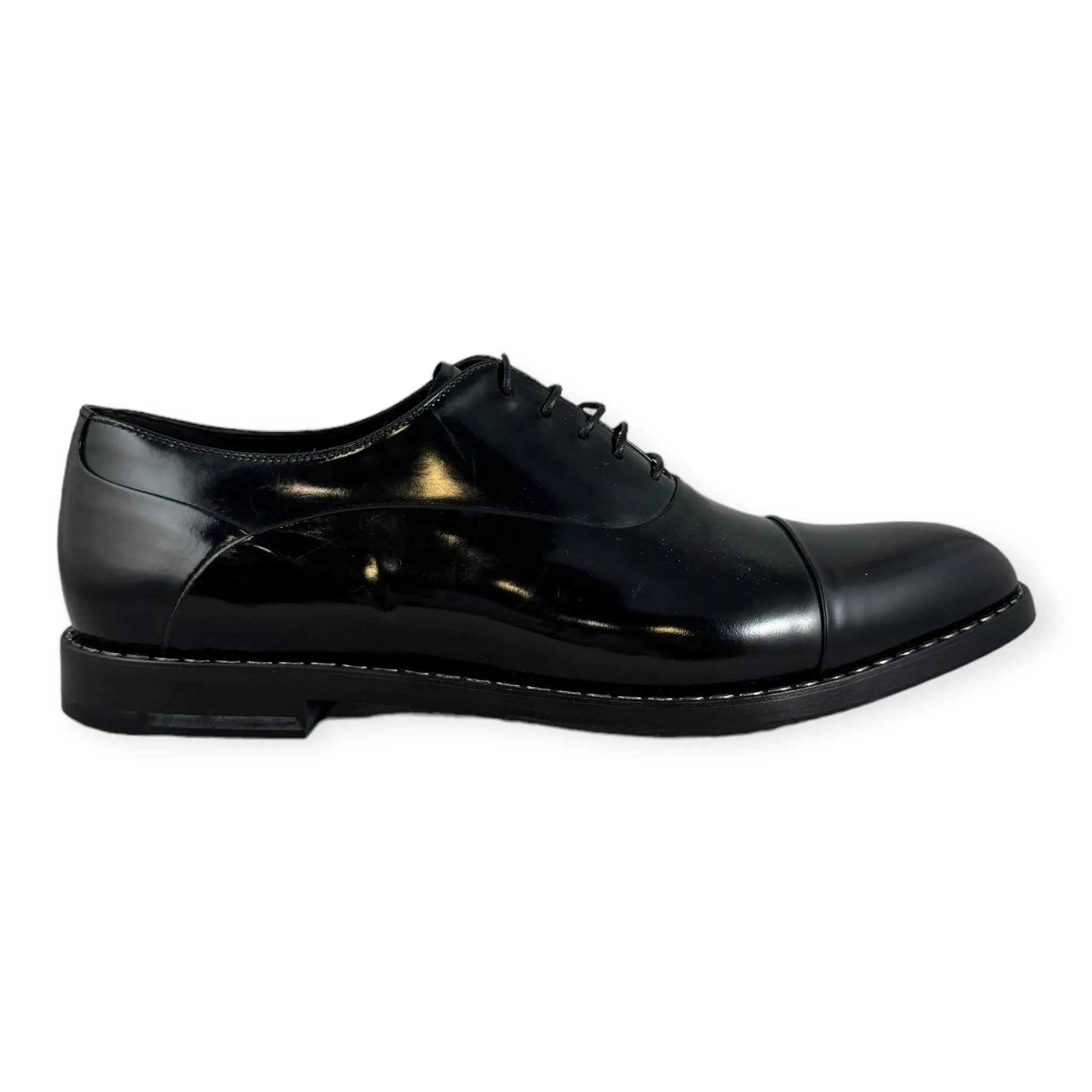 GIORGIO ARMANI High Polish Oxfords in Black | Size 10