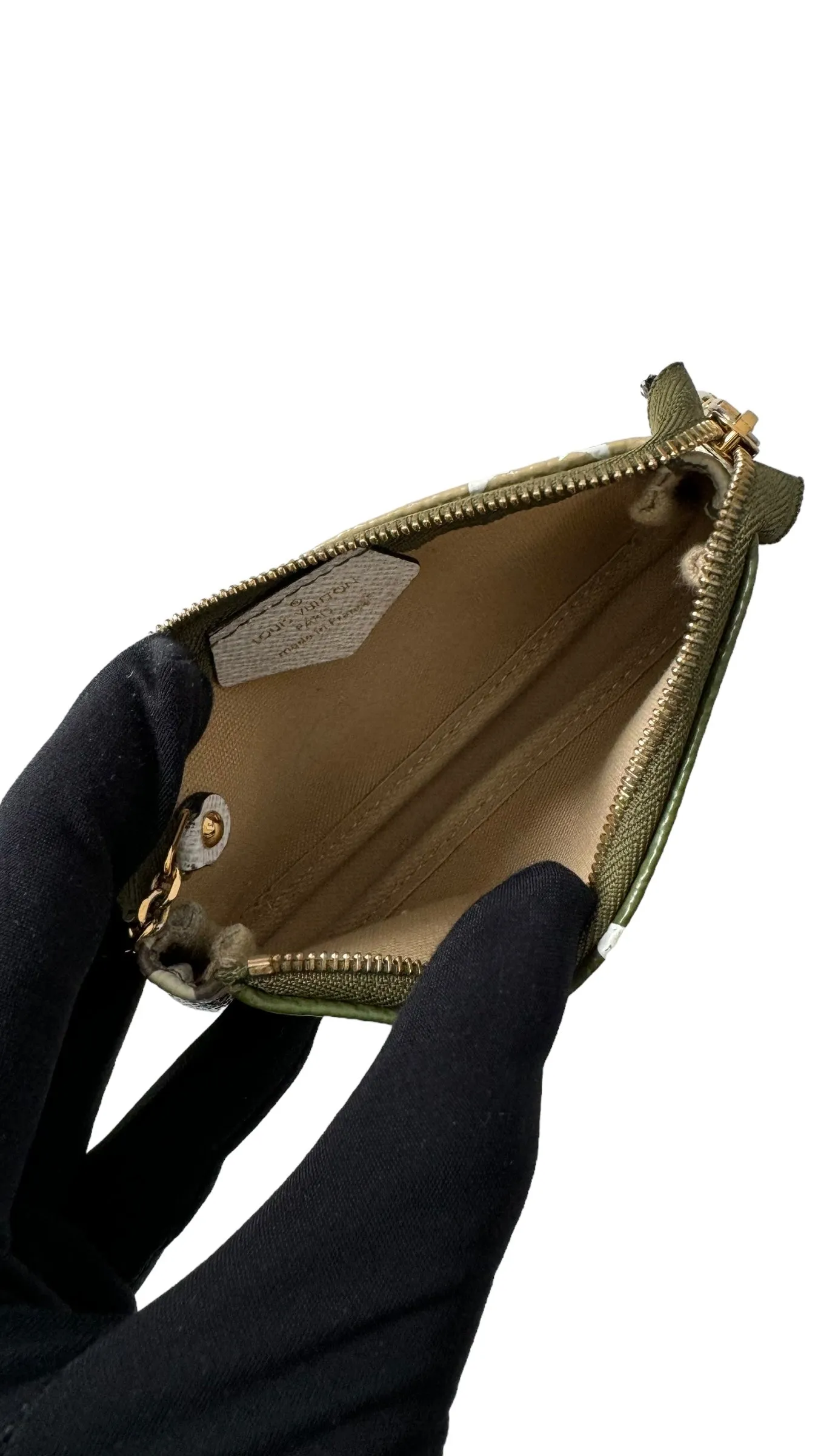 Louis Vuitton LV Monogram Giant Micro Pochette Accessories Khaki, White