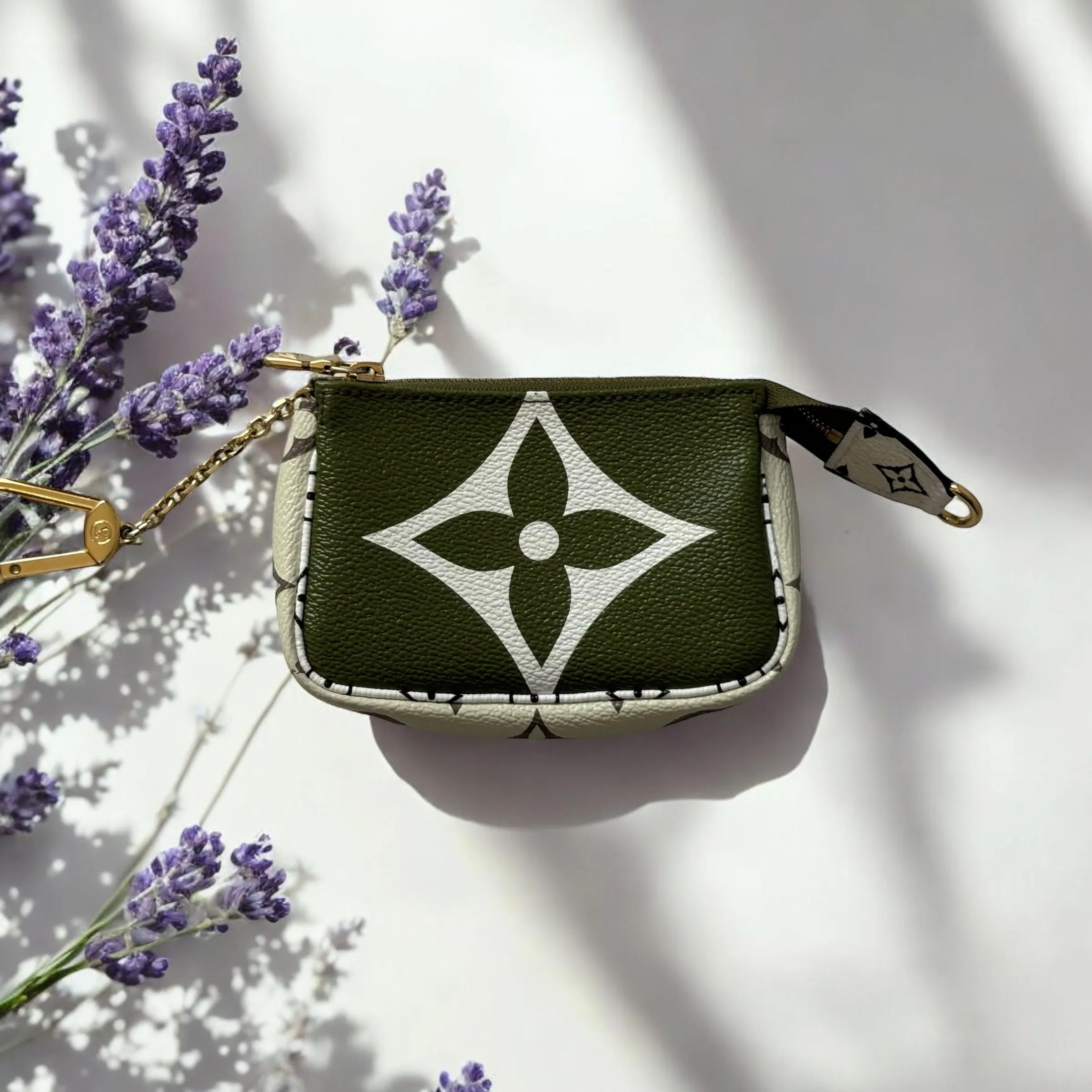 Louis Vuitton LV Monogram Giant Micro Pochette Accessories Khaki, White