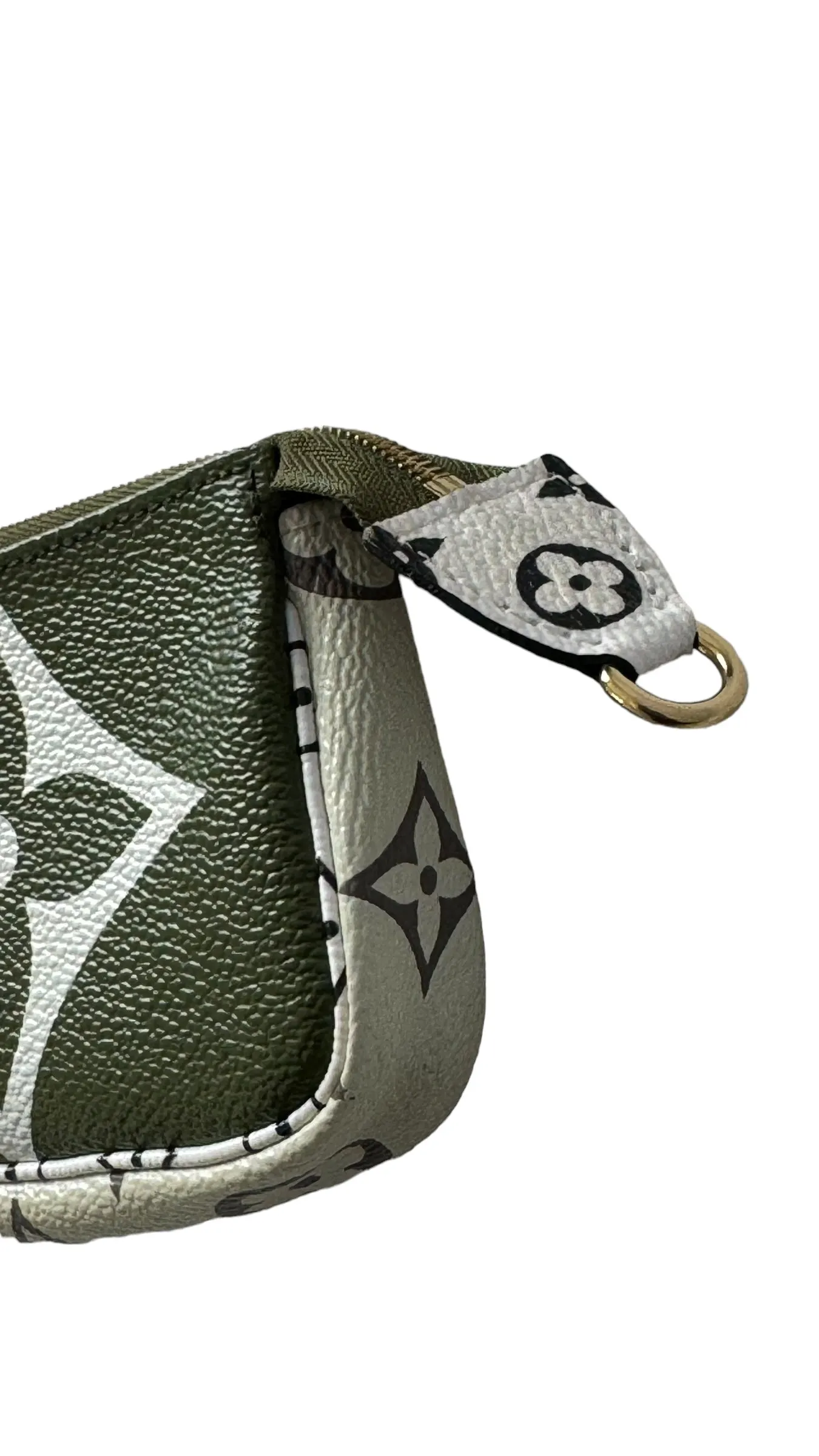 Louis Vuitton LV Monogram Giant Micro Pochette Accessories Khaki, White