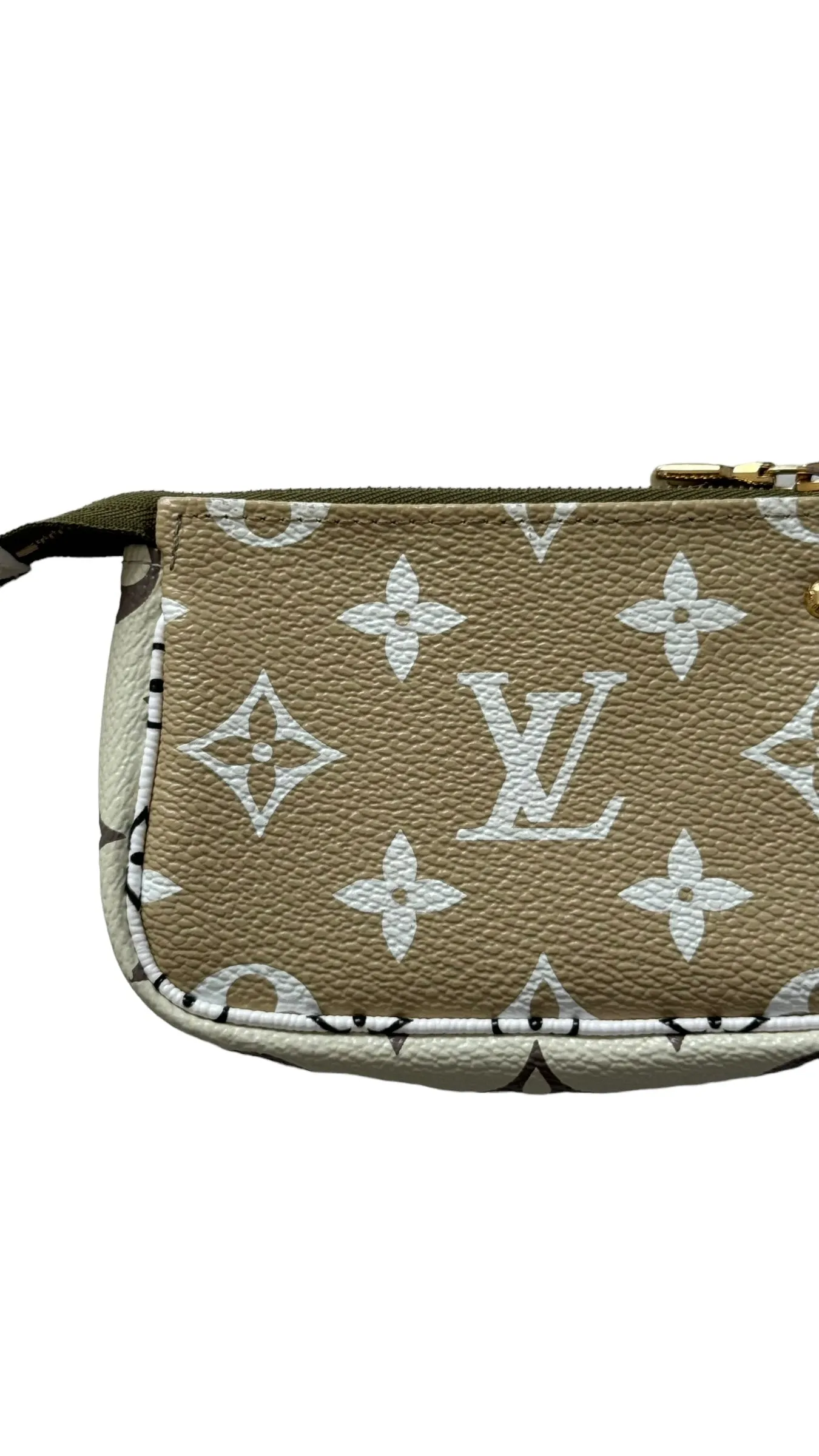 Louis Vuitton LV Monogram Giant Micro Pochette Accessories Khaki, White