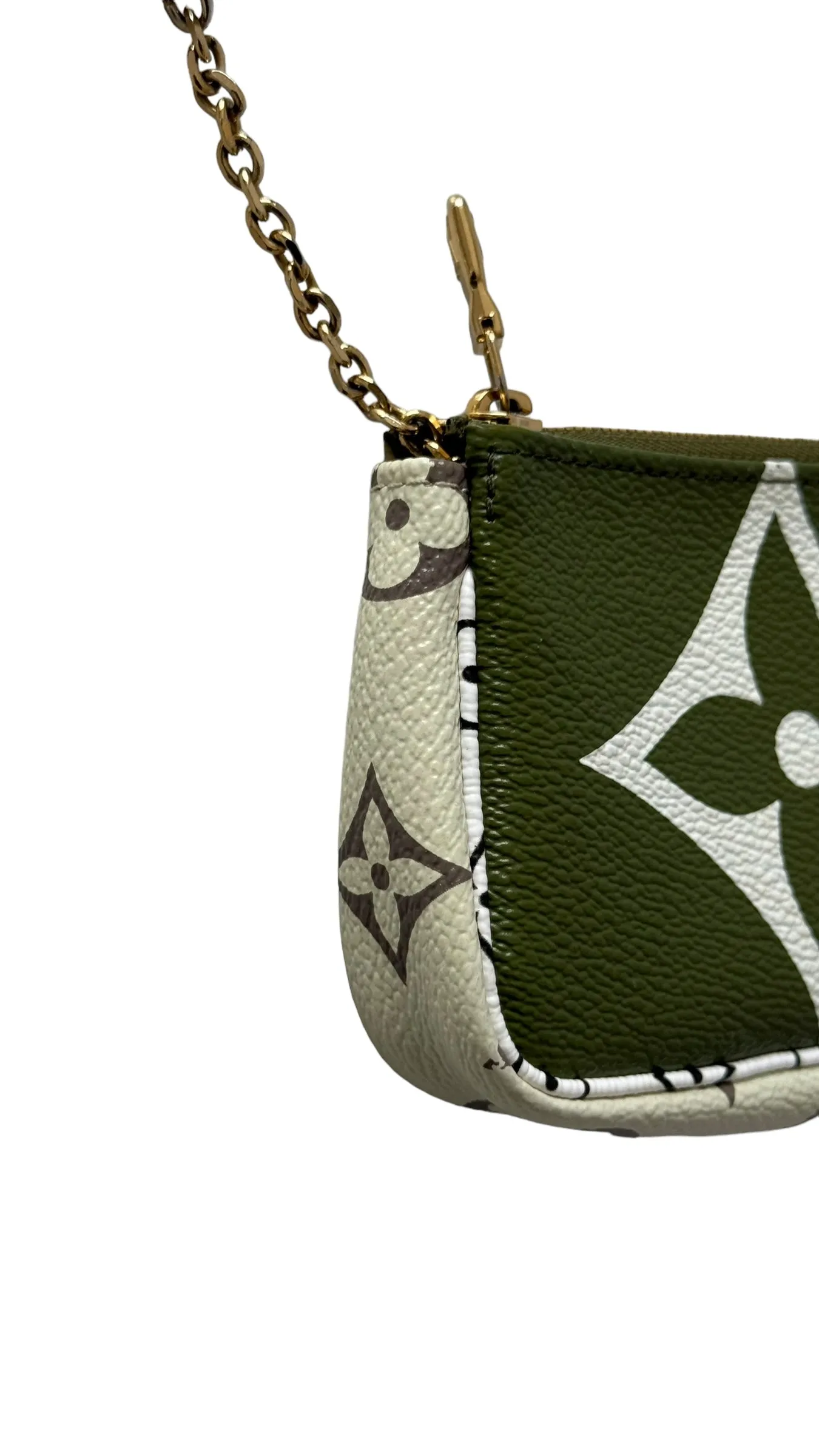 Louis Vuitton LV Monogram Giant Micro Pochette Accessories Khaki, White